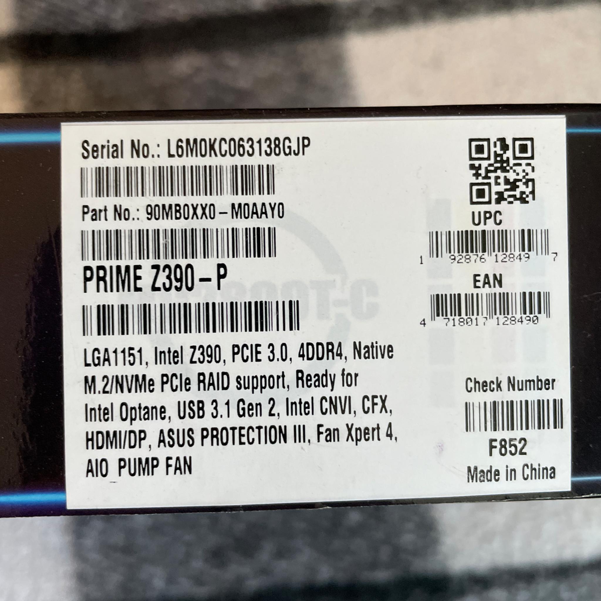 ASUS Prime Z390-P