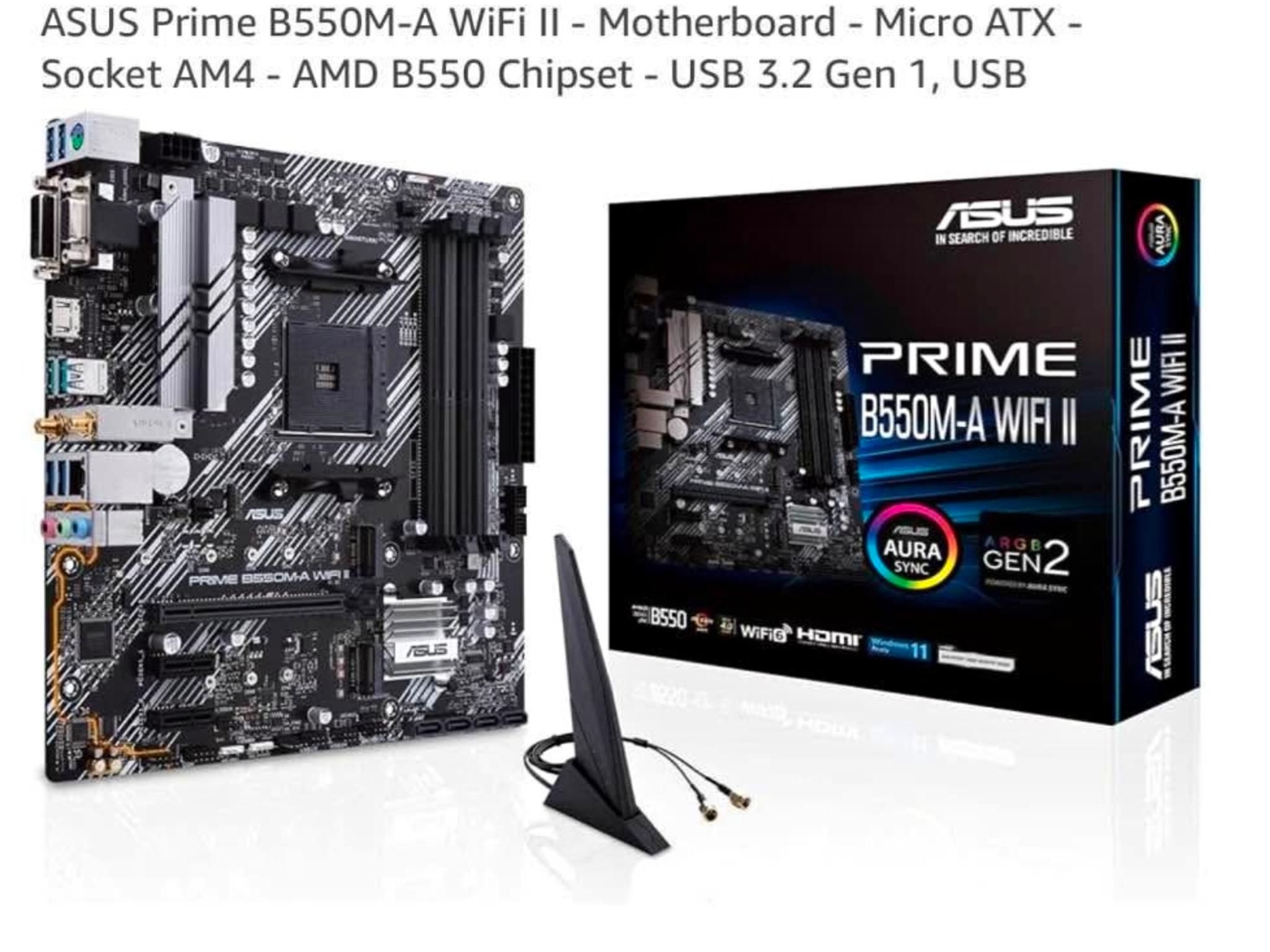 ASUS Prime B550M-A WiFi AMD AM4 Motherboard