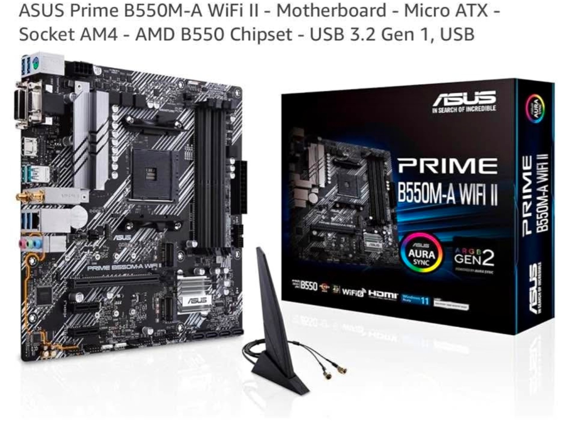 ASUS Prime B550M-A WiFi AMD AM4 Motherboard