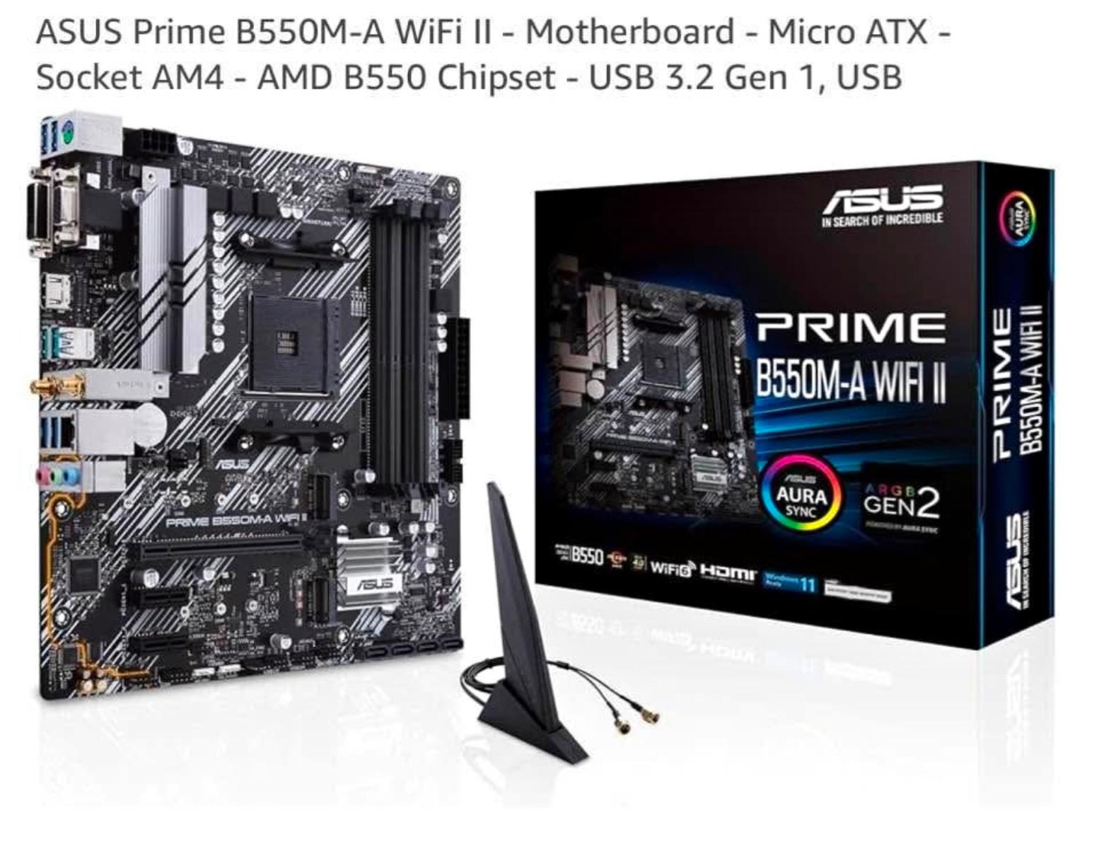 ASUS Prime B550M-A WiFi AMD AM4 Motherboard