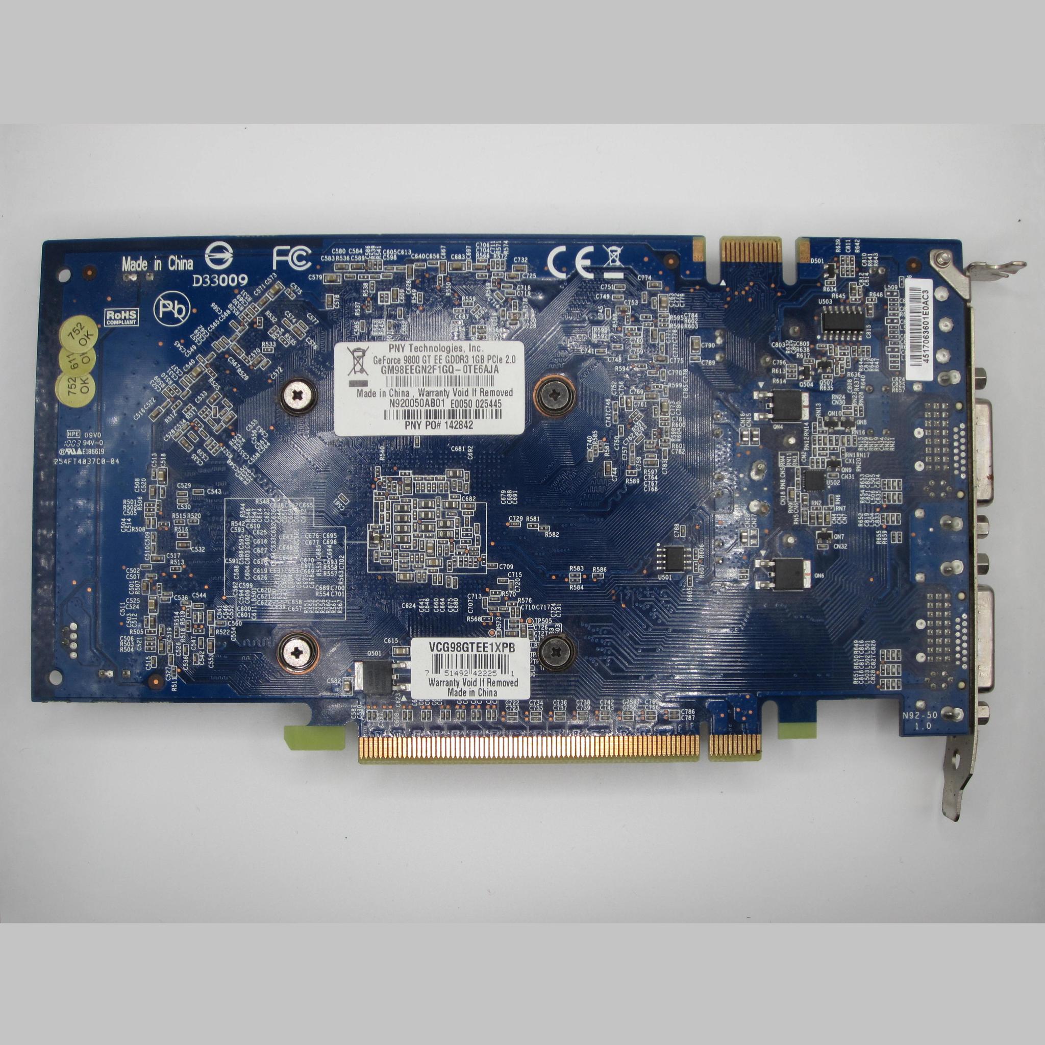 PNY NVIDIA® GeForce® 9800 GT 1GB DDR3 PCI Express 2.0 x16 SLI Support Graphics Card (VCG98GTEE1XPB)