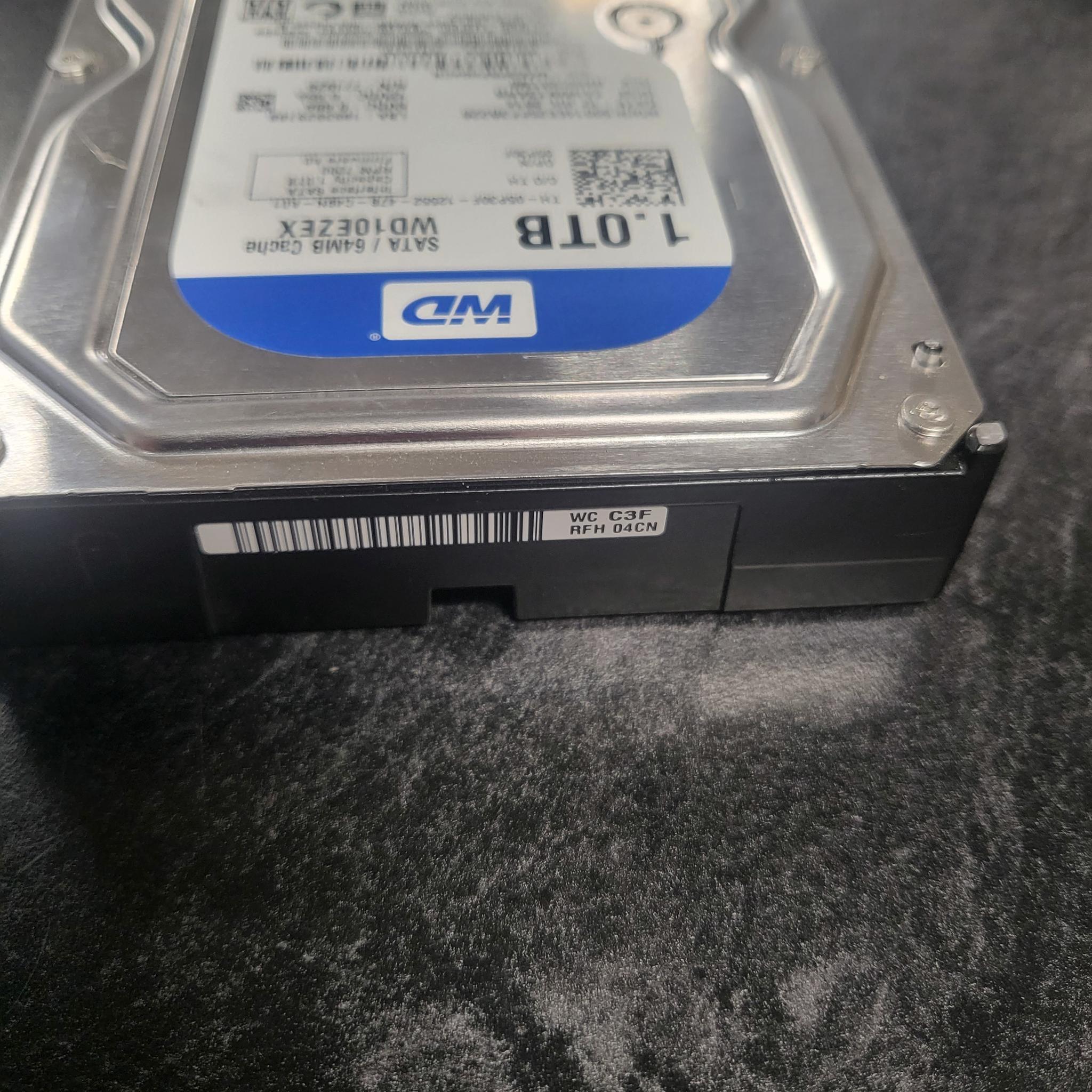 1 TB Western Digital Blue (7200RPM, 3.5", SATA III, 64MB Cache) Internal HDD w/ under 2k hours