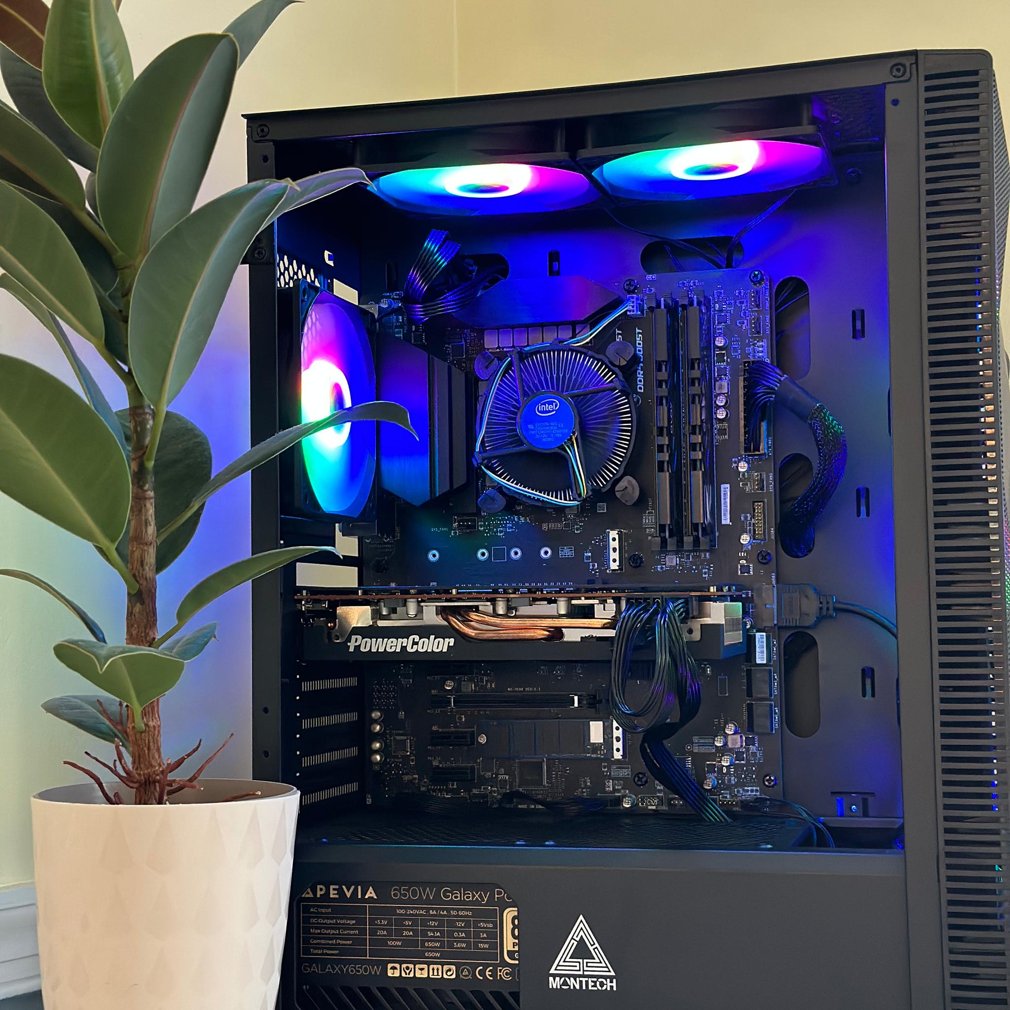🌈Rainbow Warrior🥷||Custom Gaming PC With Intel i3 10100F and RX 5700 XT