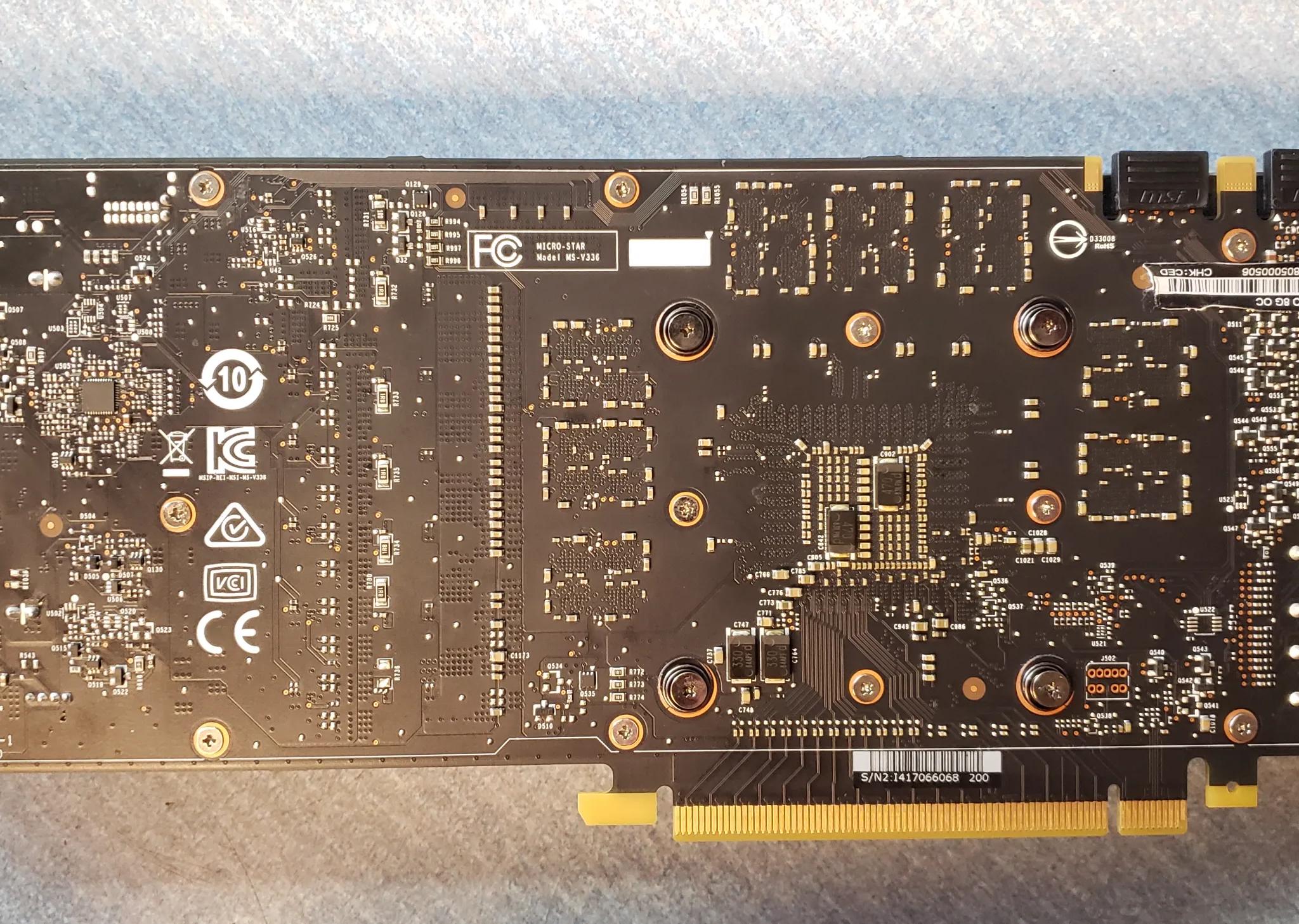 MSi GTX 1080 Aero graphics card