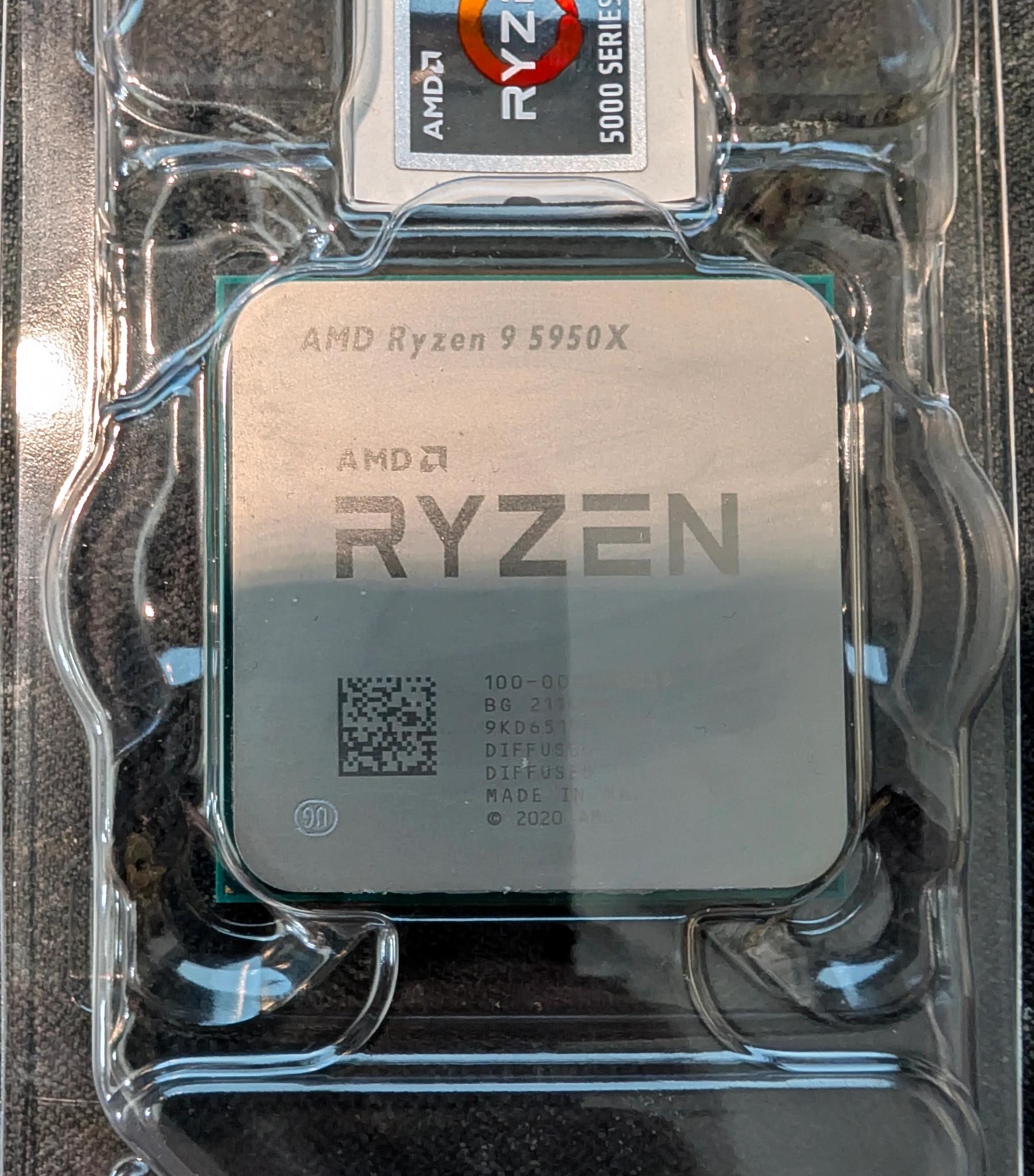 5950x 16 Core 32 Thread unlocked desktop CPU - Used w/box and sticker