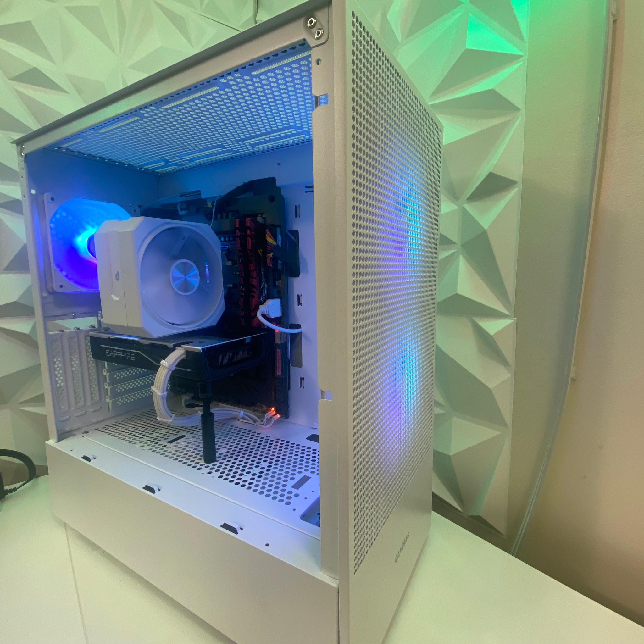 White RGB Gaming PC | RX 580 8GB | intel i7 5820K | 512GB SSD | 16GB RAM | WiFi & Bluetooth