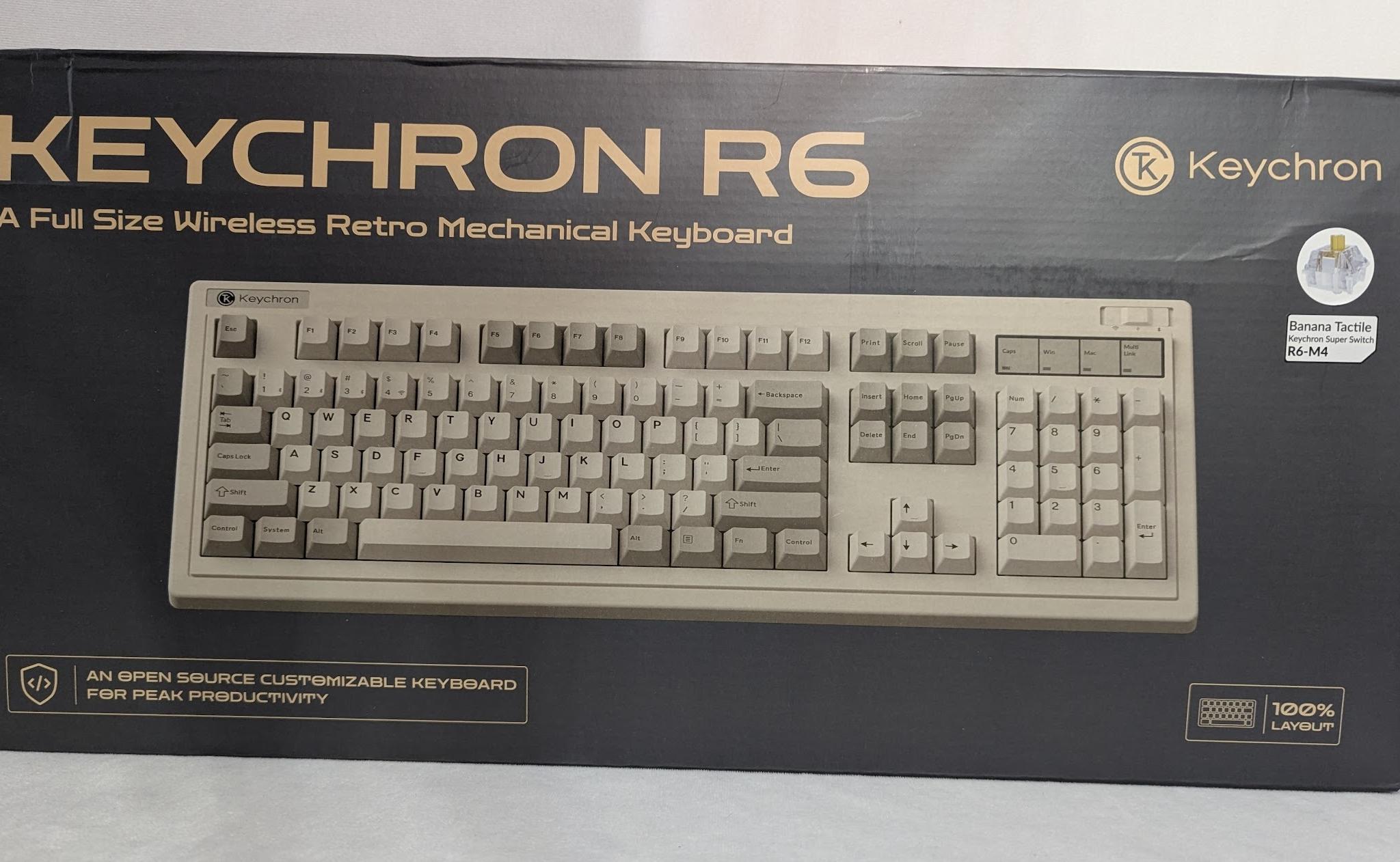 Keychron R6-M4 Retro Mechanical Keyboard - Banana Tactile Switches