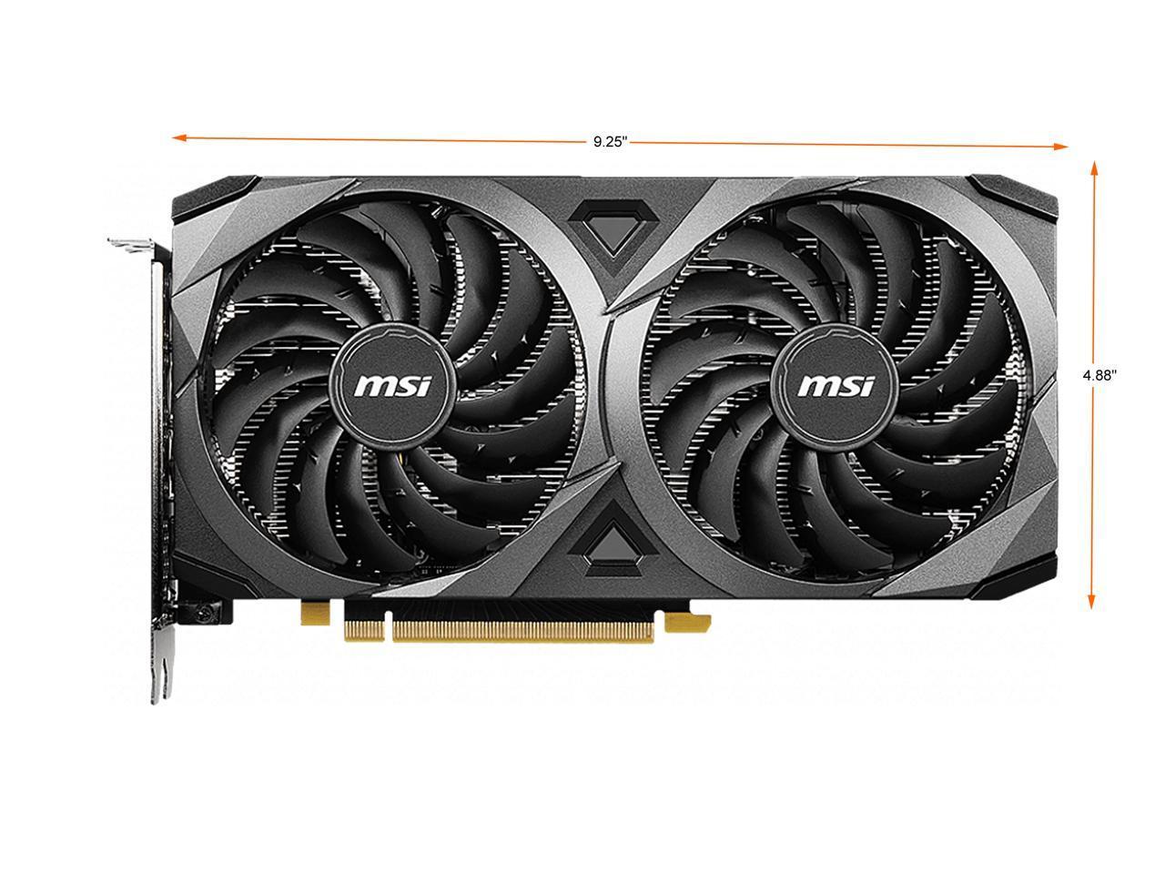 NEW! MSI NVIDIA RTX 3060 12GB Ventus 2X OC PCIe 4.0 Video Card