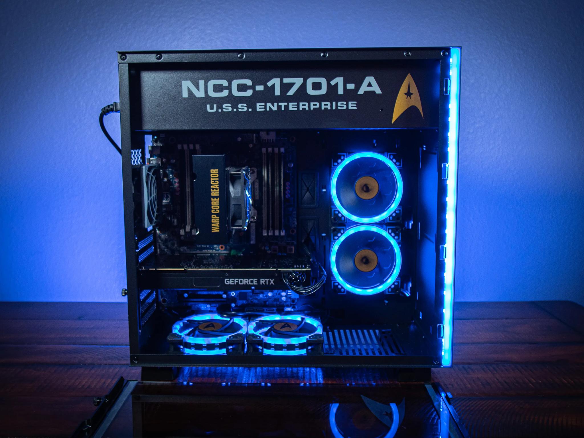 Star Trek Theme Build - 6C/12T Xeon, RTX2070 Super, 16 GB, 512GB SSD, Custom RGB Case, 700W PSU