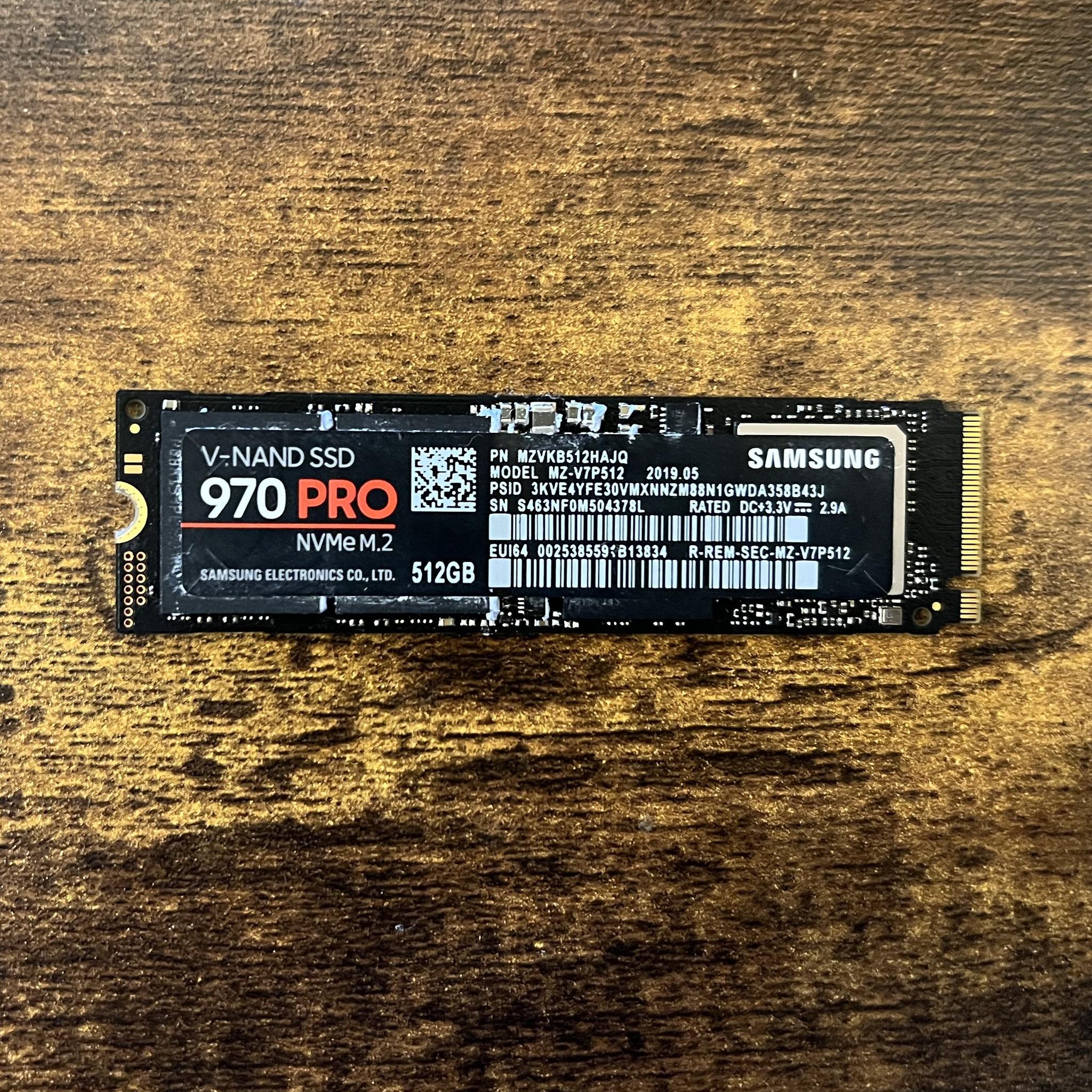 Samsung 970 PRO 512GB M.2 NVMe SSD