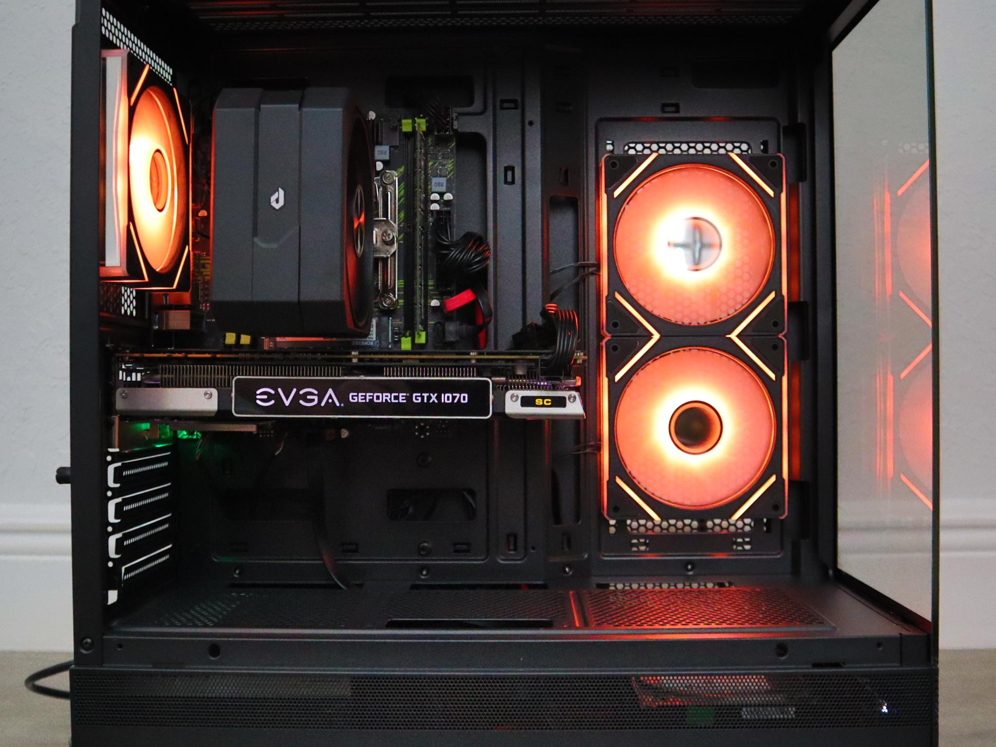 Gaming PC - GTX 1070, E5-2650 V4, 16GB DDR4, WIFI, ARGB, BLACK, NVMe SSD, HDD.