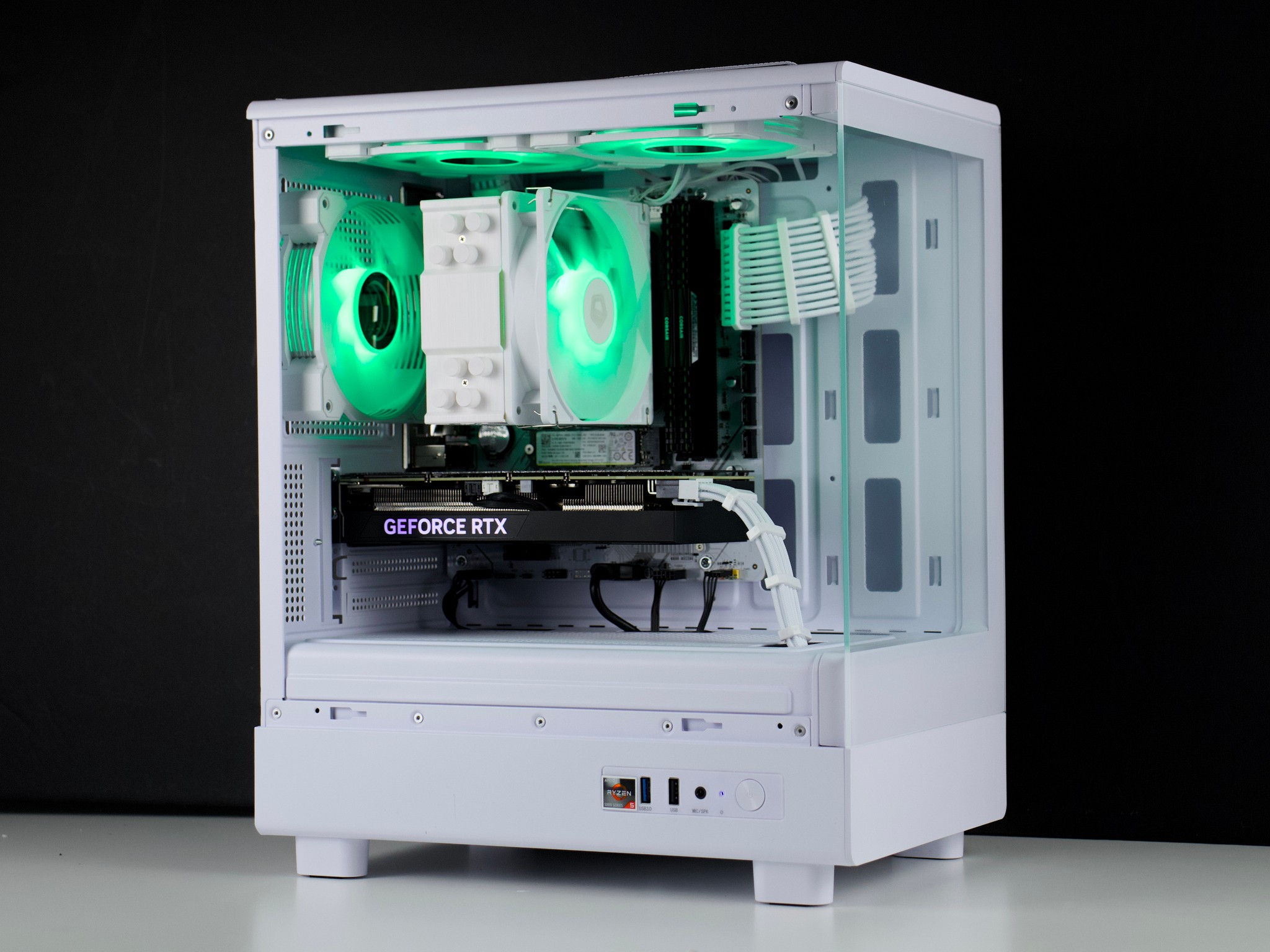 🧊❄️🧊 White Gaming PC – RTX 4060 TI, Ryzen 5 5600X, 32GB RAM, 1TB SSD - WiFi, BlueTooth 🧊❄️🧊
