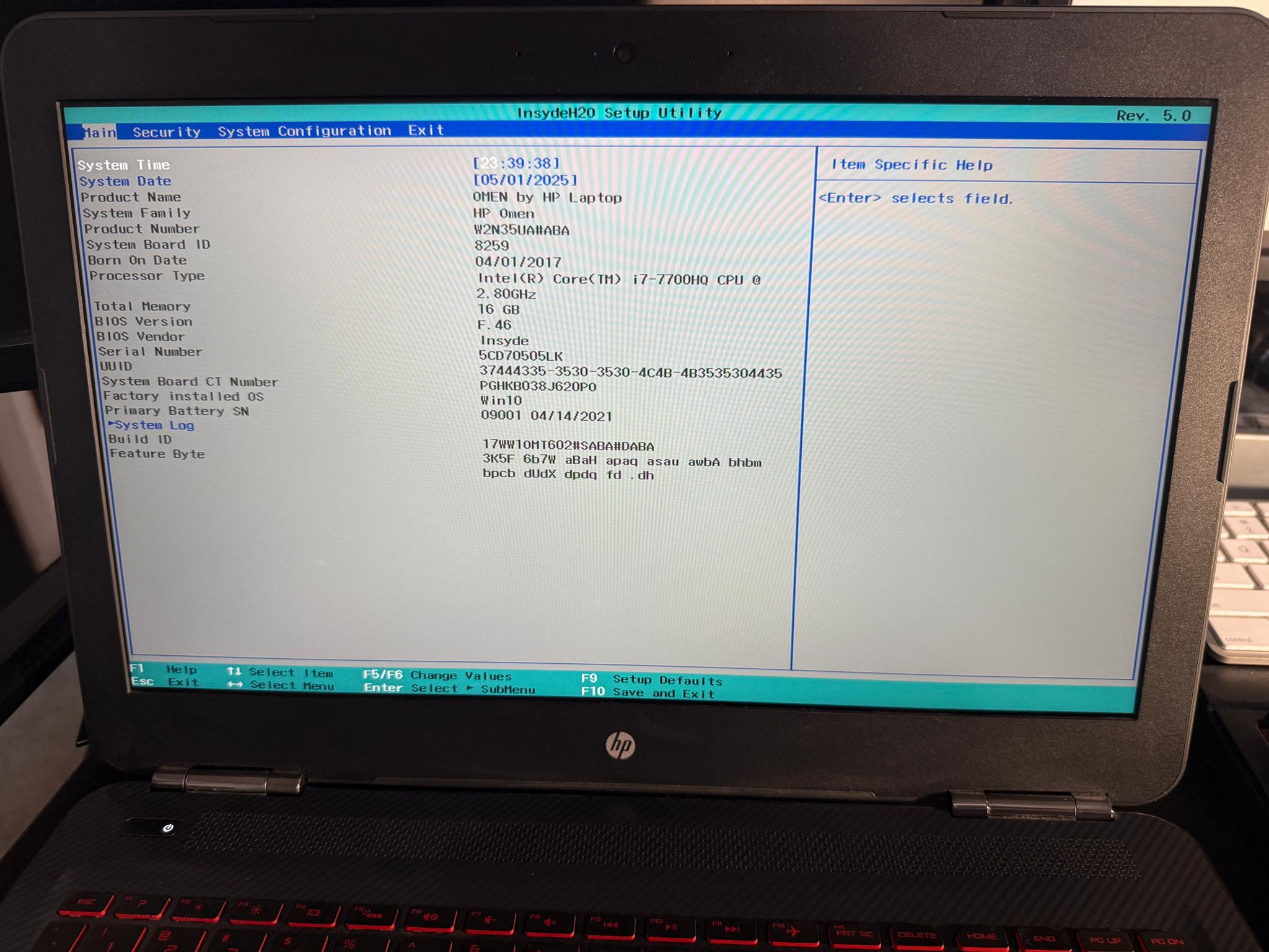 HP Omen 15” Gaming laptop i7-7700HQ GTX 1050