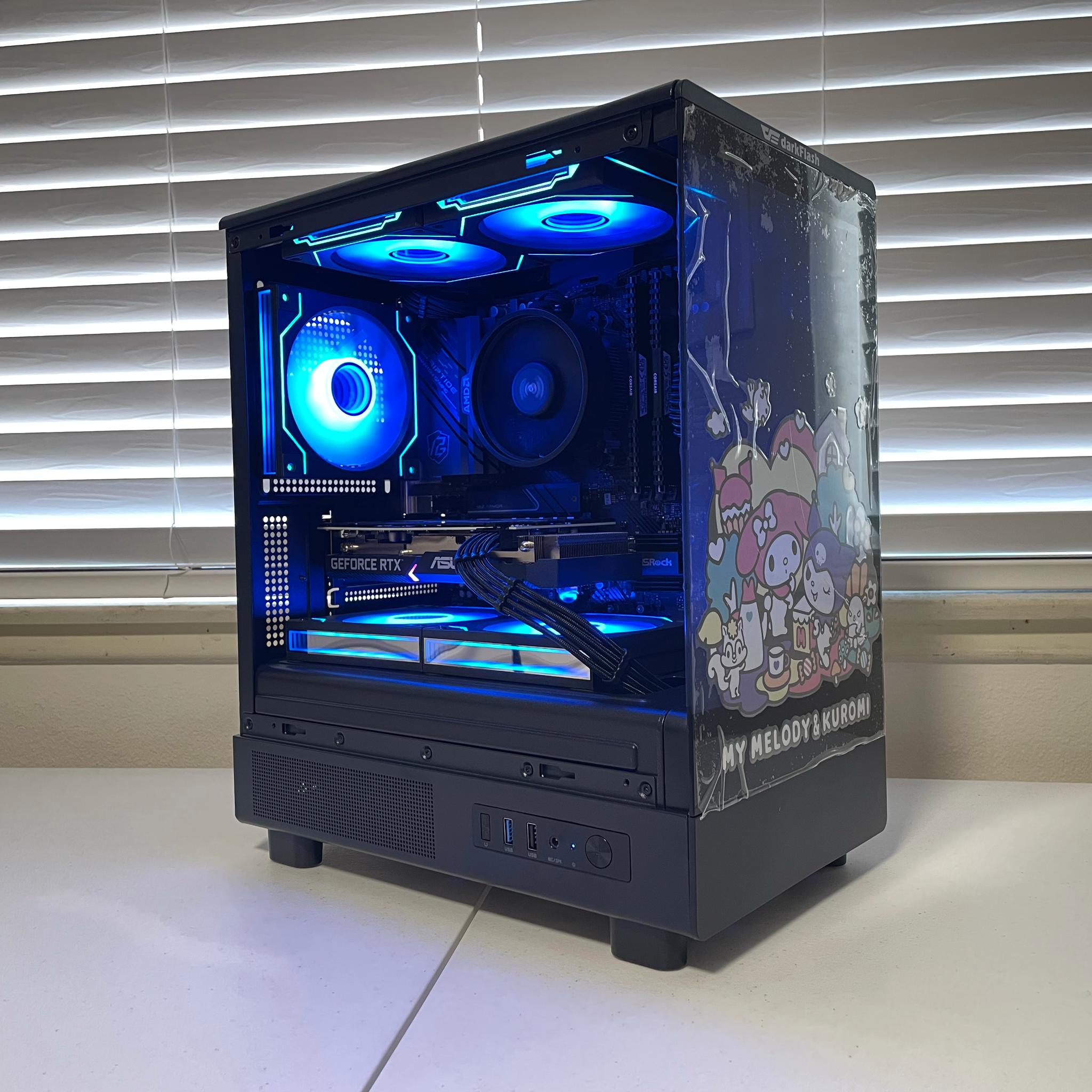 My Melody & Kuromi Inspired Gaming PC (RTX 3060 Ti | Ryzen 5 3600 | 32GB RAM | 500GB SSD | WiFi)