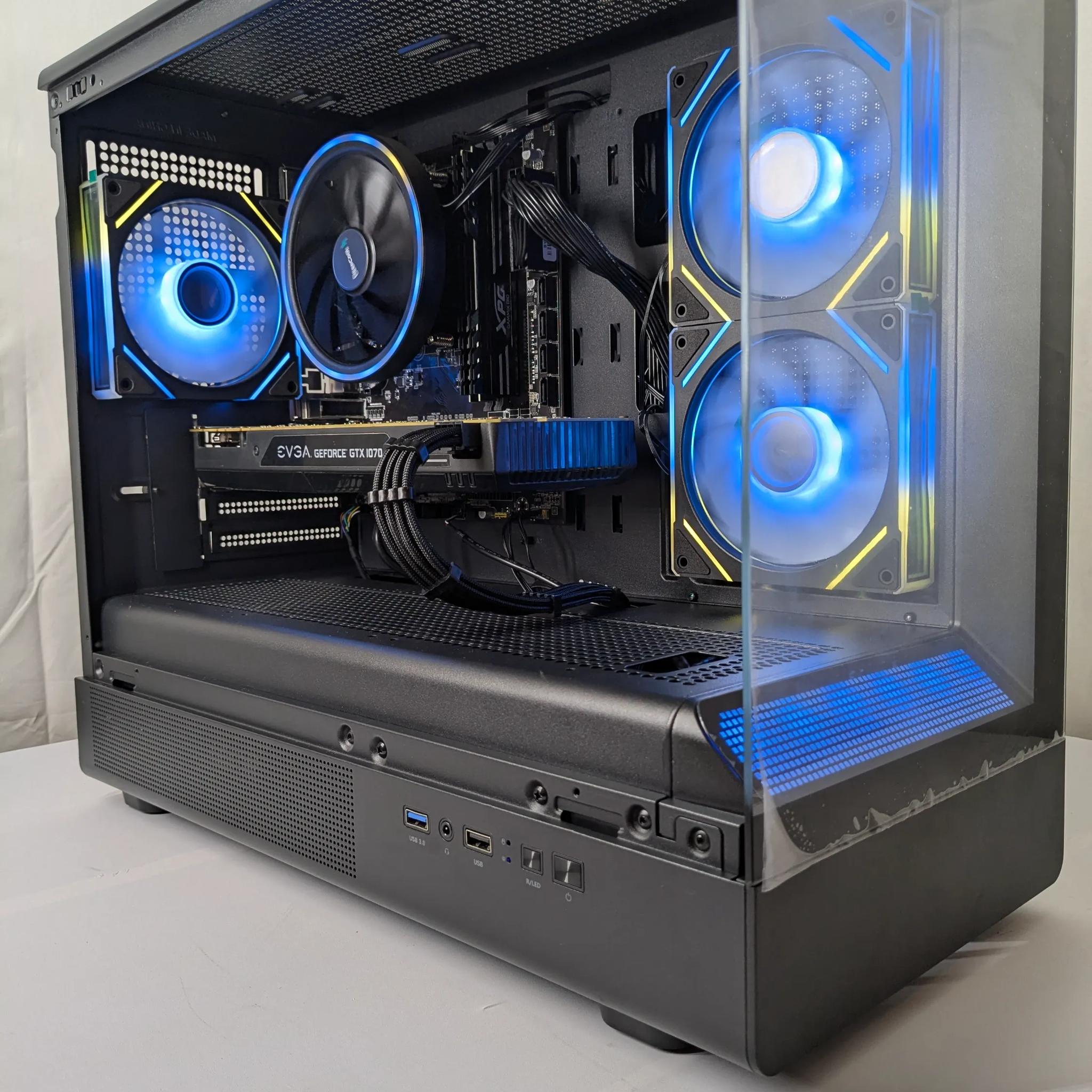 GTX 1070 Gaming PC – Ryzen 7 | 16GB DDR4 | 500GB NVMe | DeepCool Cooler | ARGB Glass Case