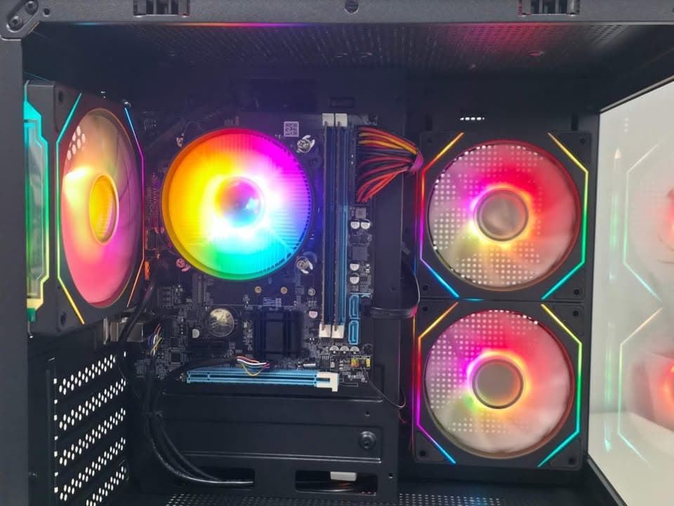 Budget Gaming PC RGB Intel i7 4th Gen 16GB RAM 256GB SSD Win11 Pro WiFi
