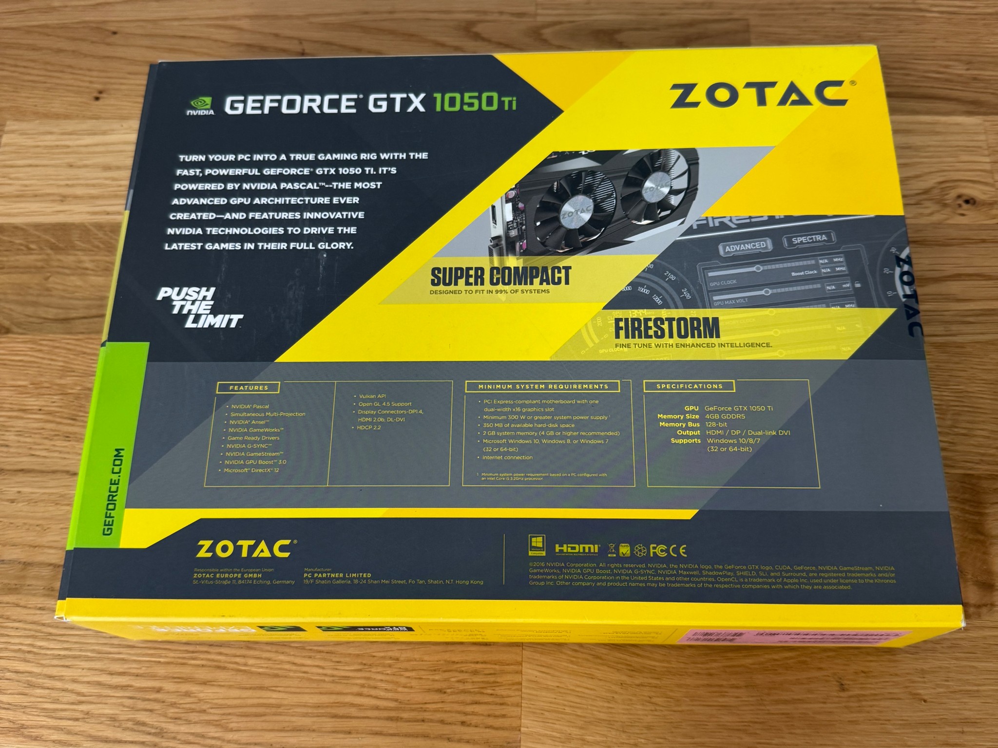 ZOTAC GeForce GTX 1050 TI (4GB GDDR5) OC Edition Graphics Card ZT-P10510B-10L