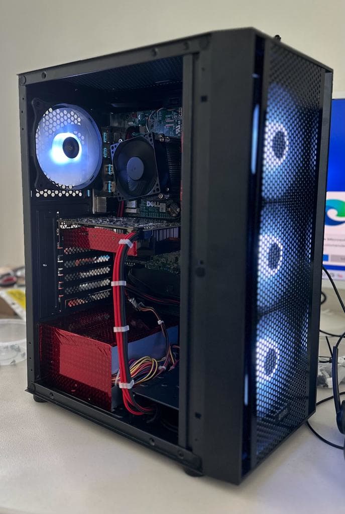 Intel i7-4770/GTX 1060, 16GB RAM, 500GB SSD, Red/Black RGB Budget Gaming PC