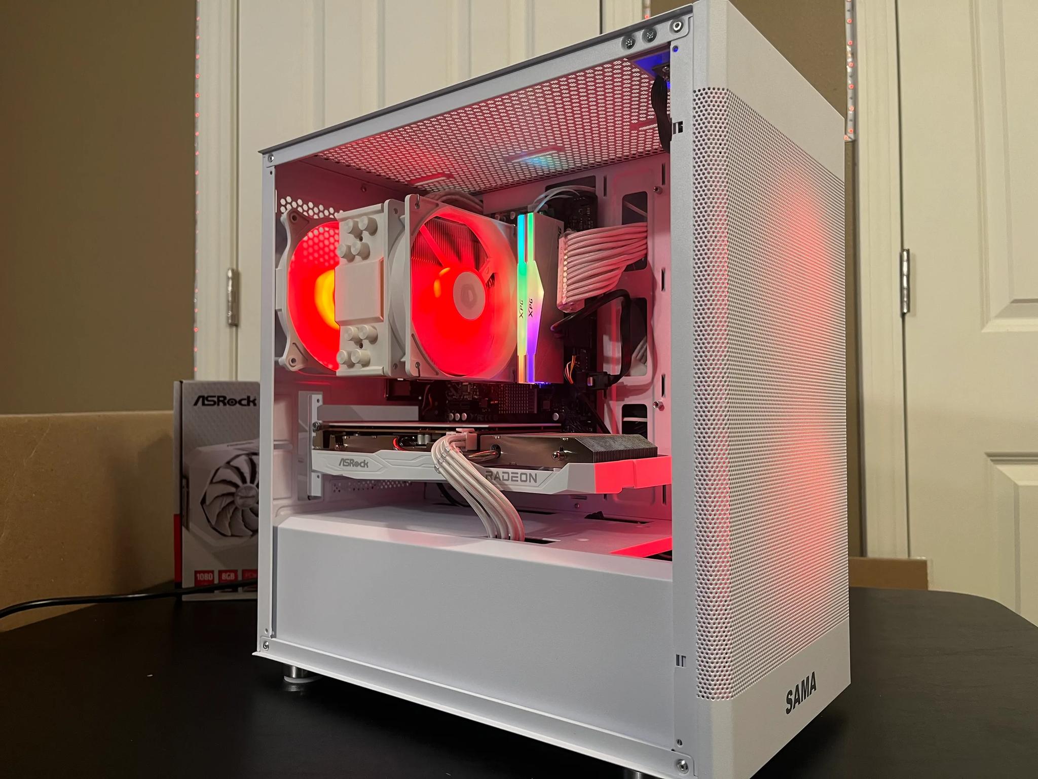 WHITE ARGB PC|RX 6600|INTEL 12TH GEN|16GB RAM|500GB SSD