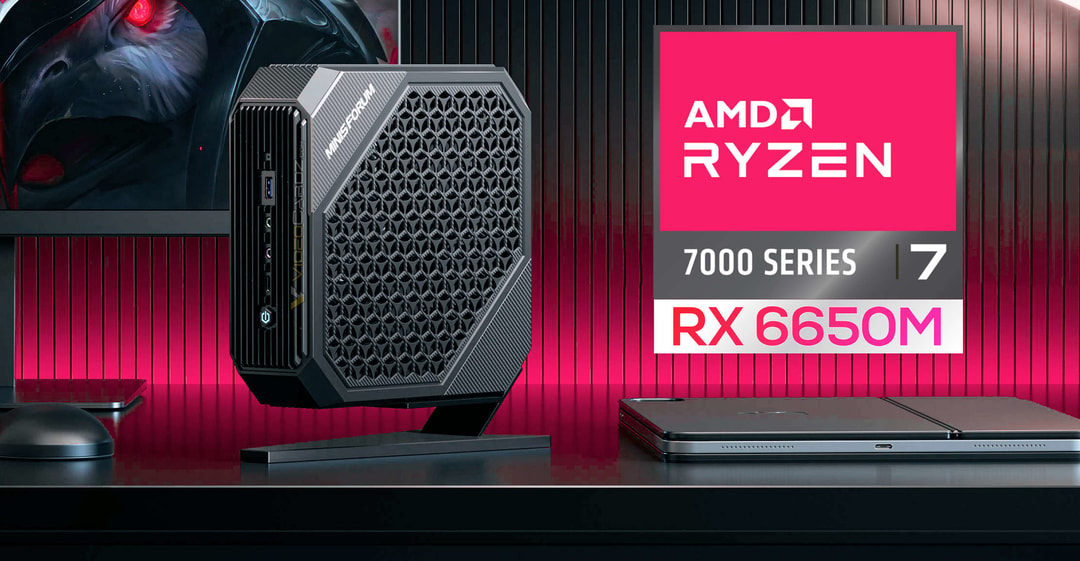 BAREBONES Minisforum Neptune HX100G Mini-PC w/ AMD Ryzen 7840HS