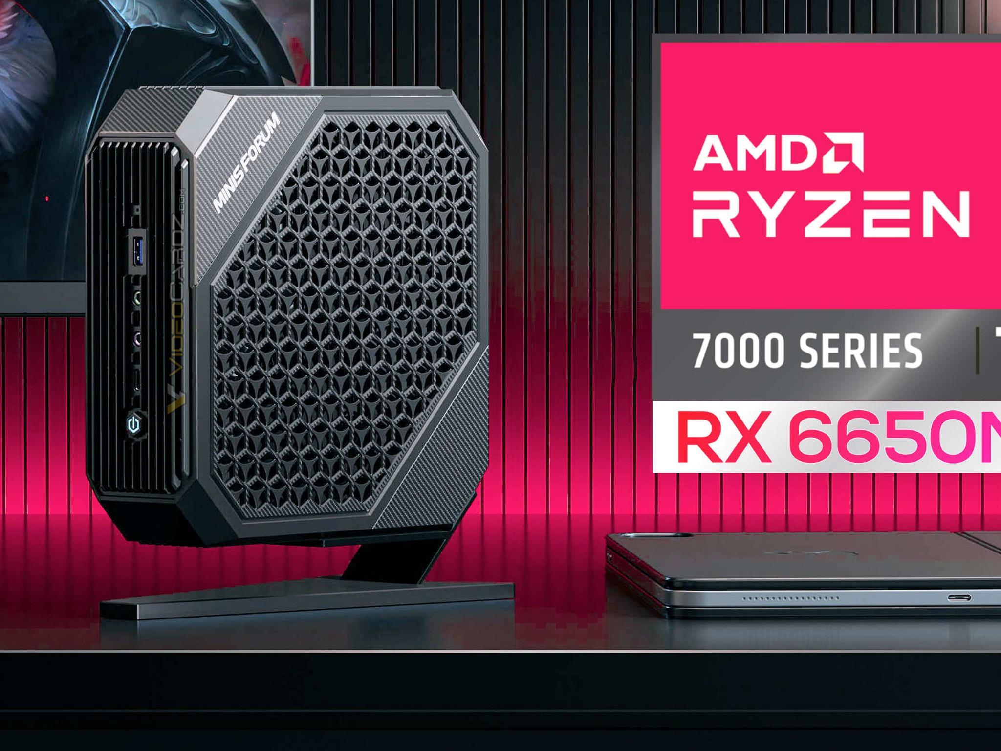BAREBONES Minisforum Neptune HX100G Mini-PC w/ AMD Ryzen 7840HS/RX6650M