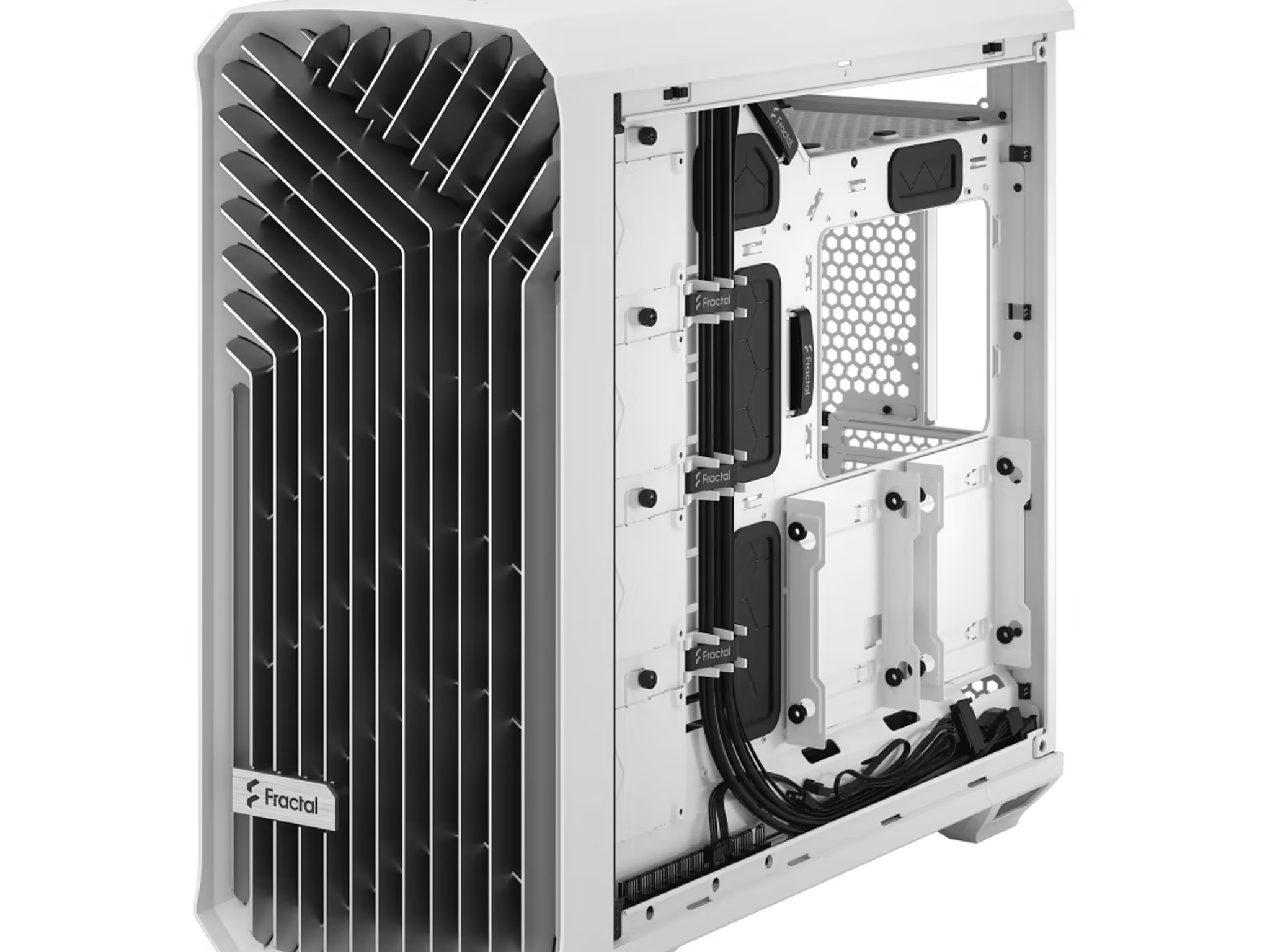 Fractal Design Torrent White E-ATX Tempered Glass Window High-Airflow Mid Tower Computer Case