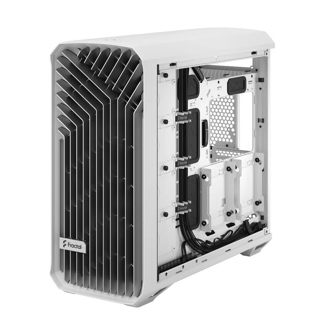 Fractal Design Torrent White E-ATX Tempered Glass Window High-Airflow Mid Tower Computer Case