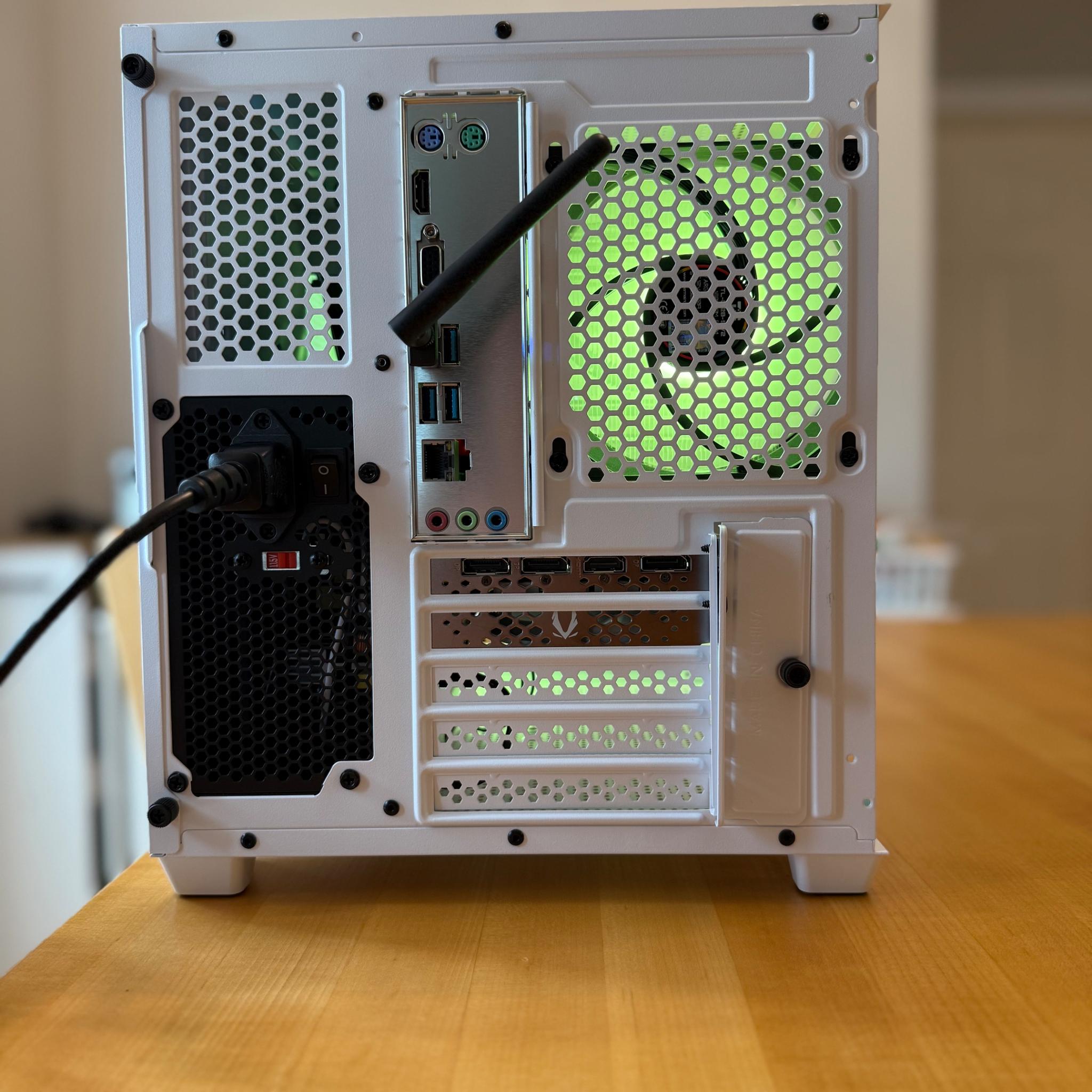 ⚪️▫️| RTX 4060, Ryzen 2600, 16gb Ram, 1tb SSD WiFi Equipped, White ARGB Gaming PC
