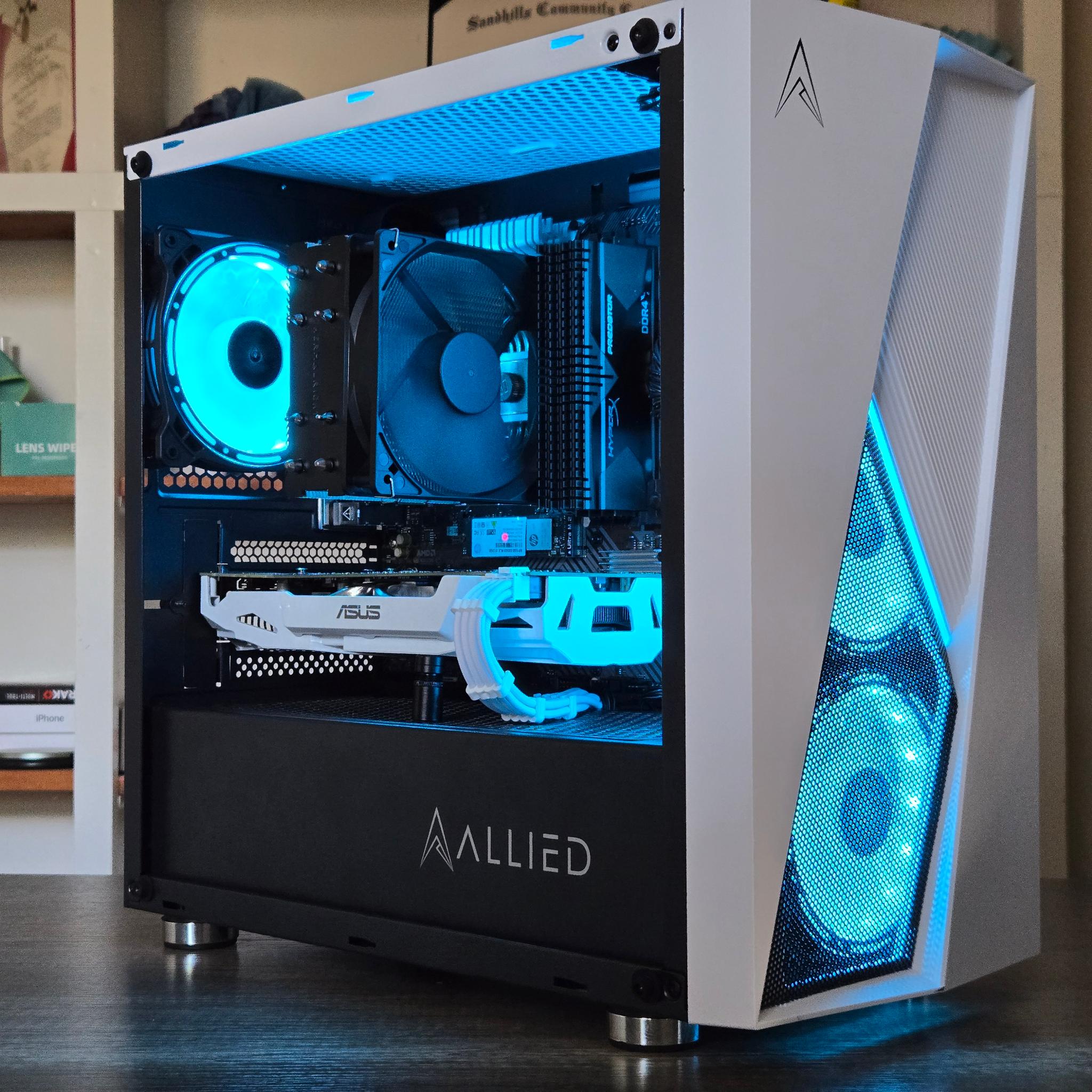 Black + White Gaming PC | Ryzen 5 2600 | GTX 1070 8GB | 16GB | 1TB | Wi-Fi + BT | 550W | ARGB