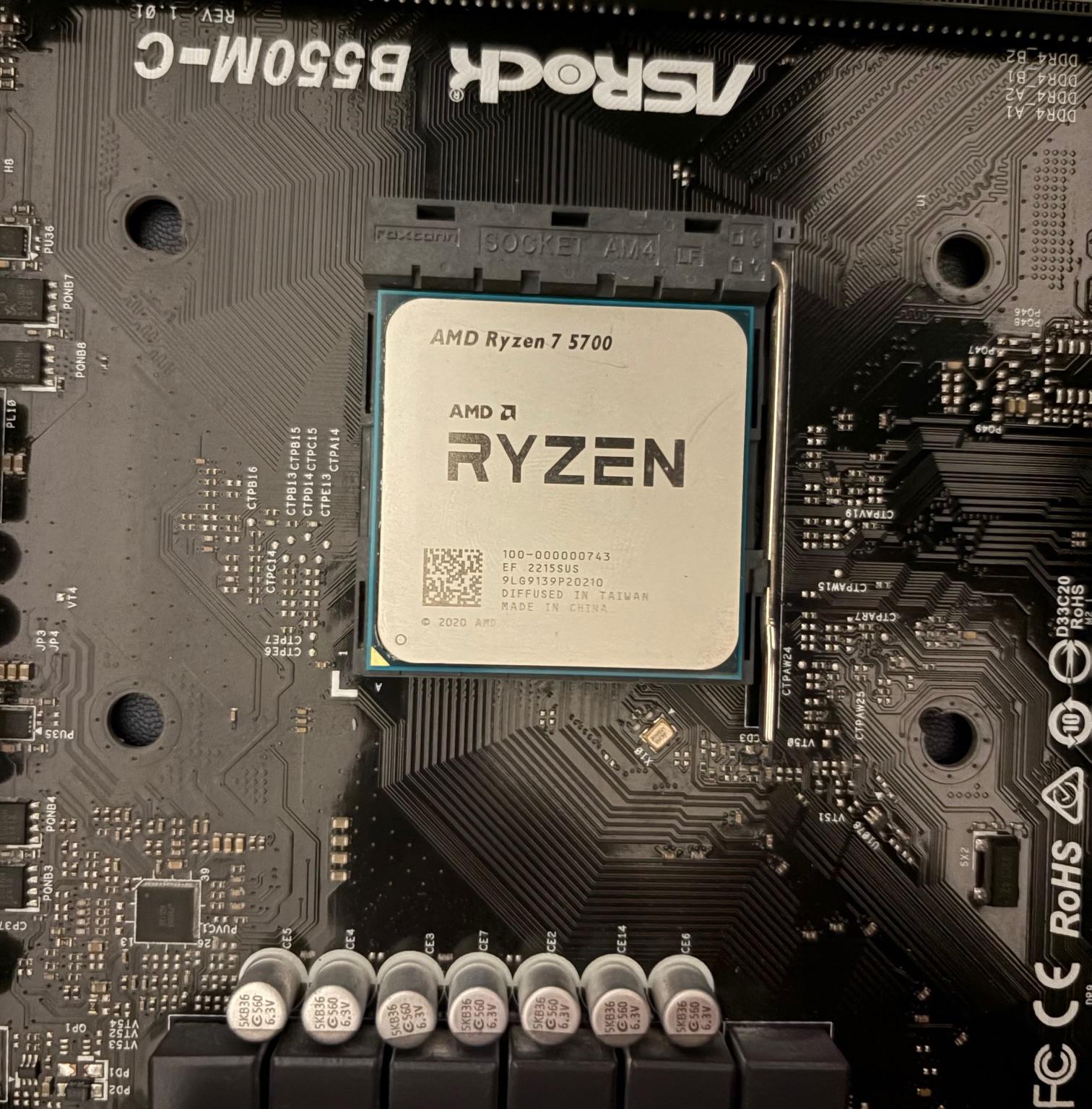 AMD Ryzen 7 5700 & BROKEN ASRock B550M-C