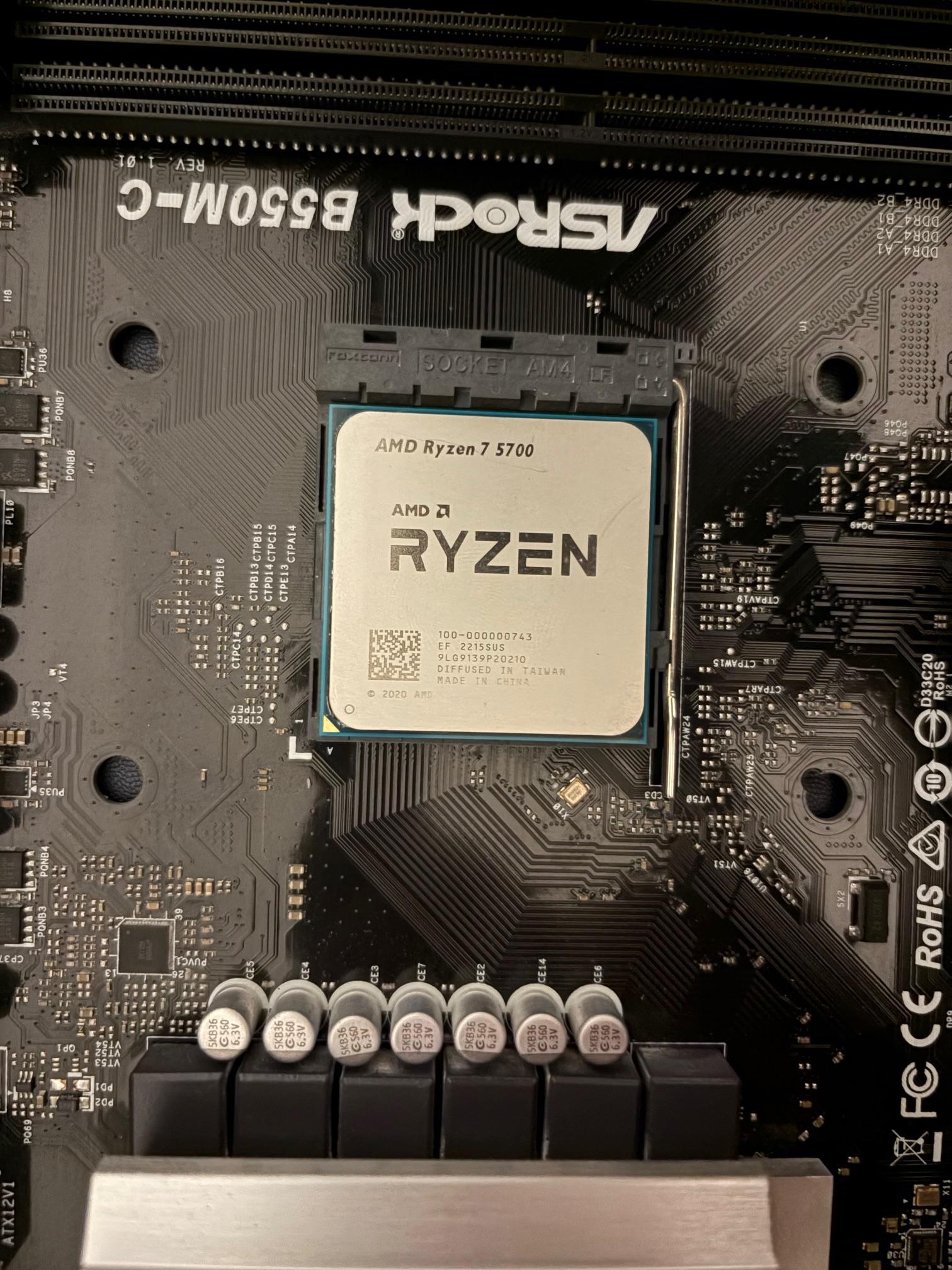 AMD Ryzen 7 5700 & BROKEN ASRock B550M-C