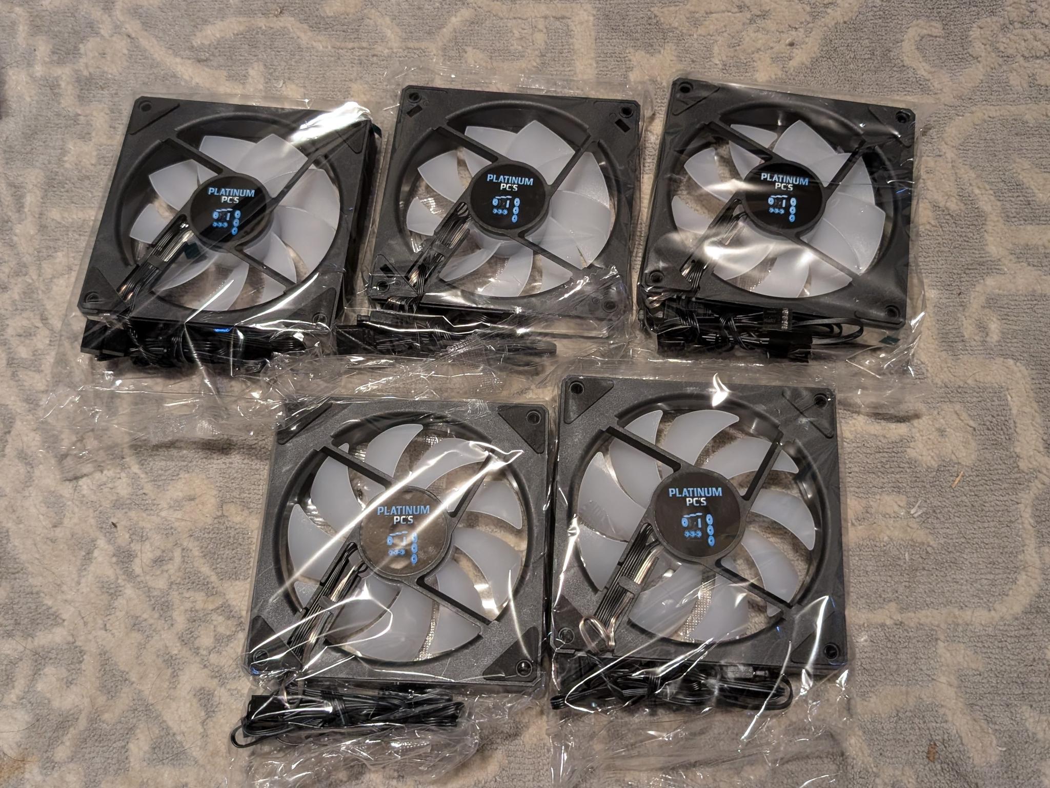 3 Forward facing fans and 2 reverse fans