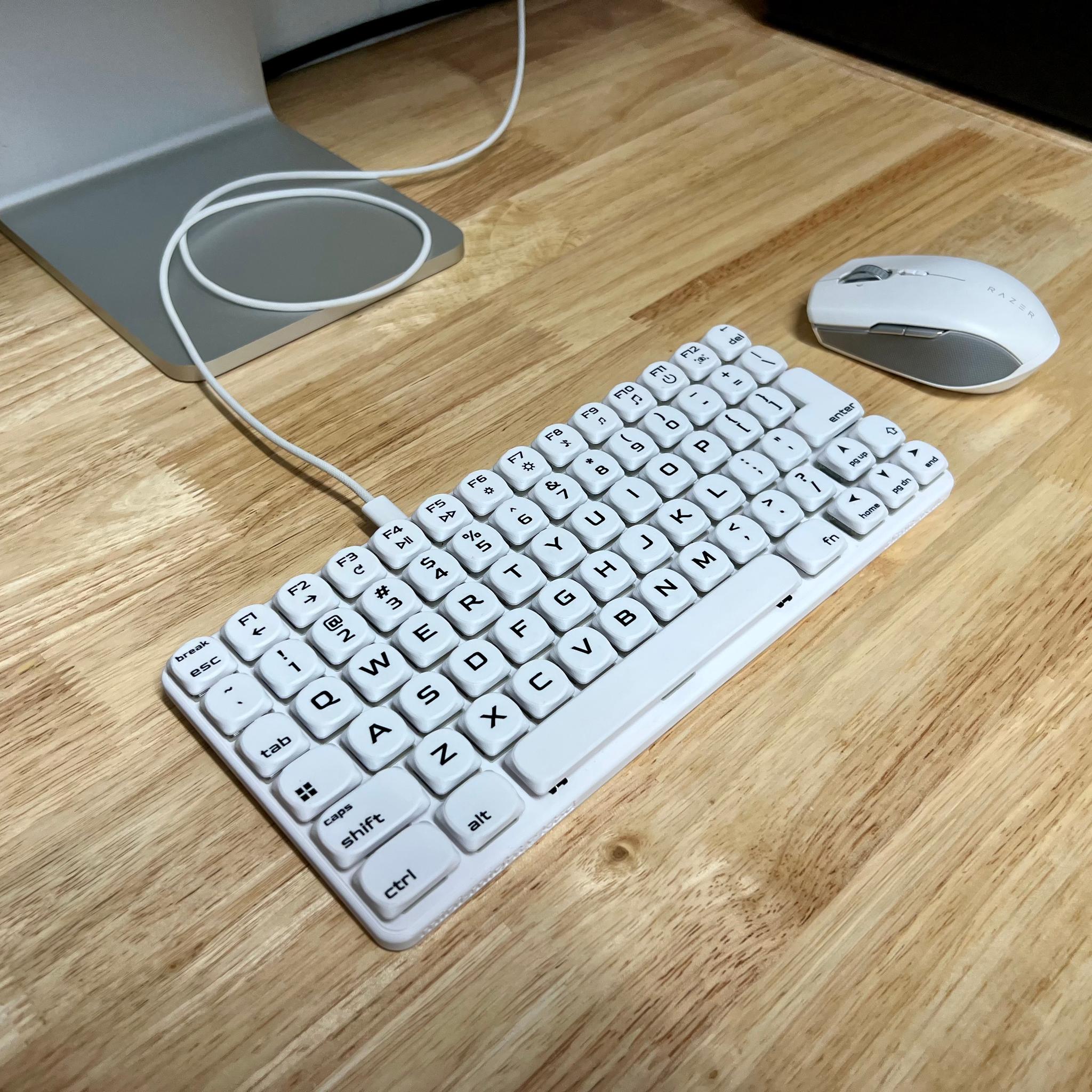 Low Profile 74-key Wired Mechanical Keyboard • Hot Swappable, Hand Assembled, Gaming, Travel, USB-C