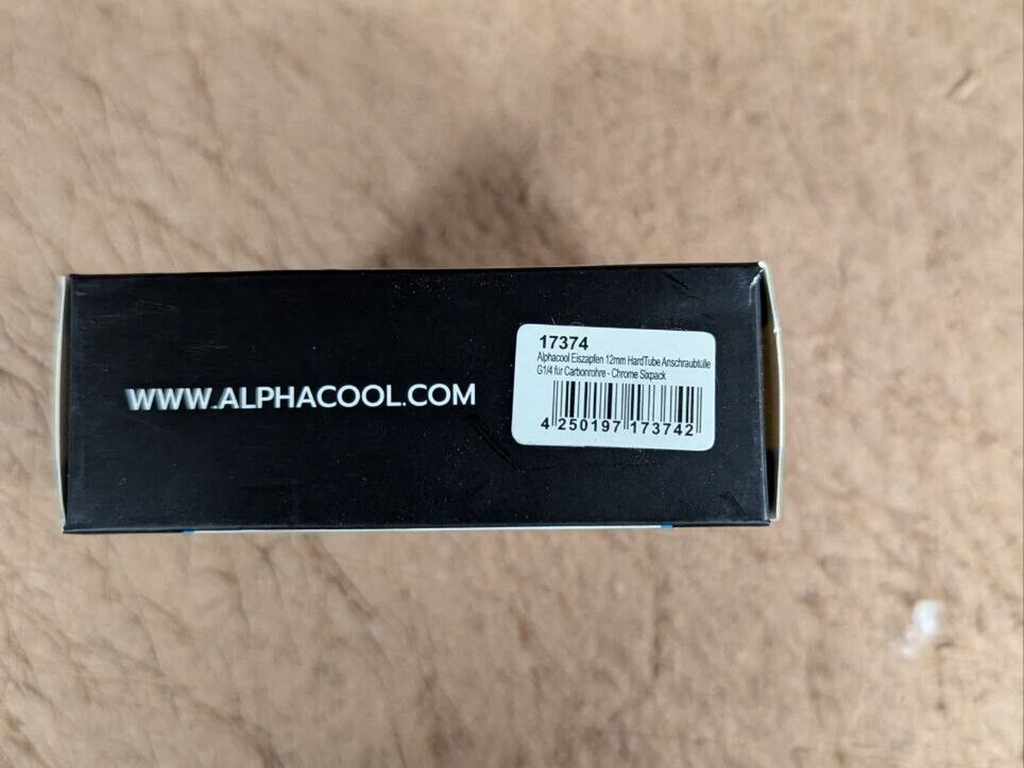 Alphacool Eiszapfen 12mm HardTube Compression Fitting G1/4 - Knurled - Sixpack