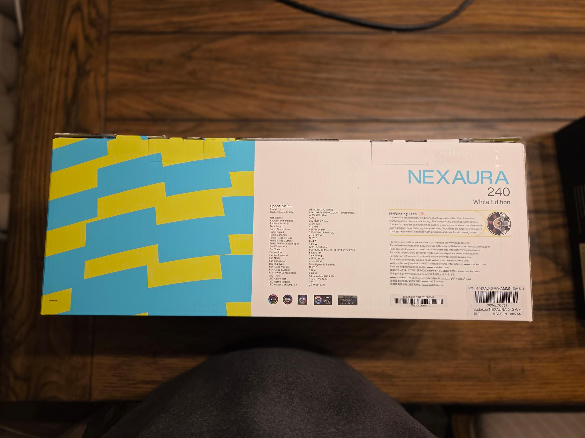 SUDOKOO NEXAURA 240 White Liquid CPU Cooler: 240mm AIO CPU Cooler with PWM Pump & ARGB Pump Head!
