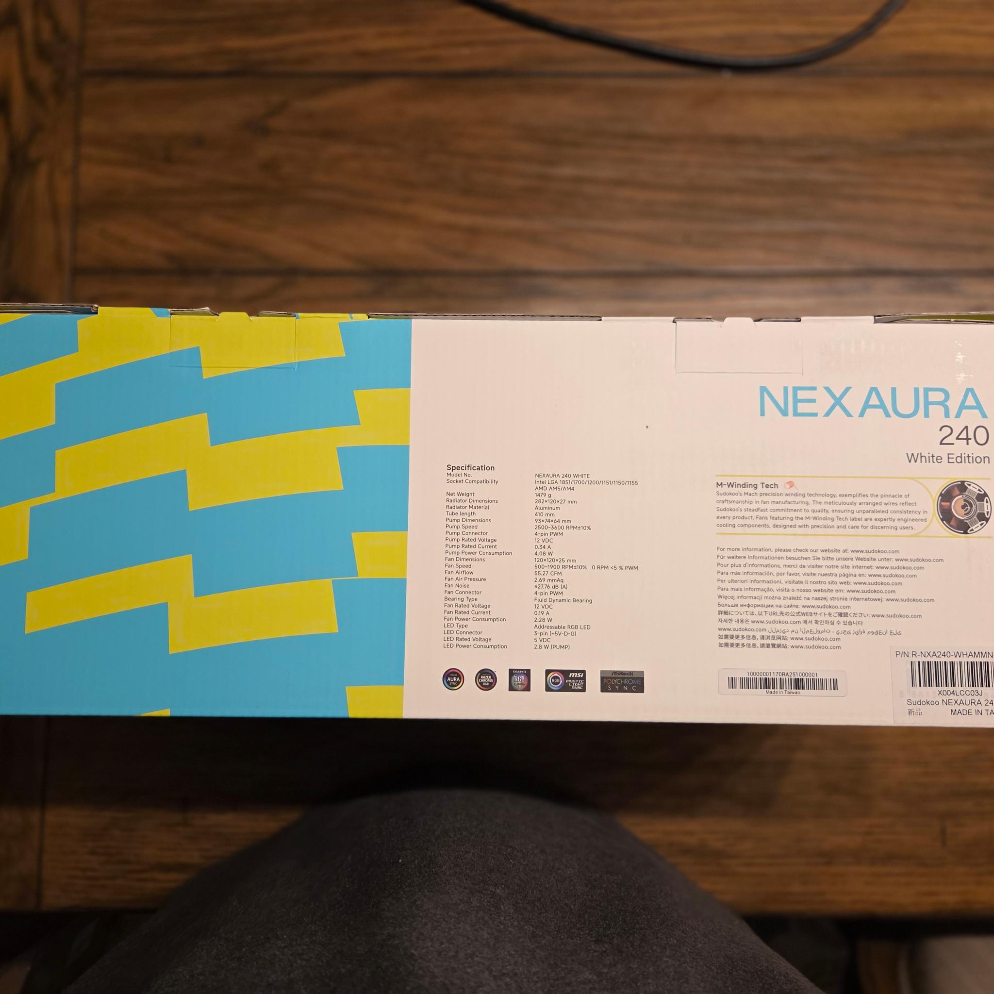 SUDOKOO NEXAURA 240 White Liquid CPU Cooler: 240mm AIO CPU Cooler with PWM Pump & ARGB Pump Head!