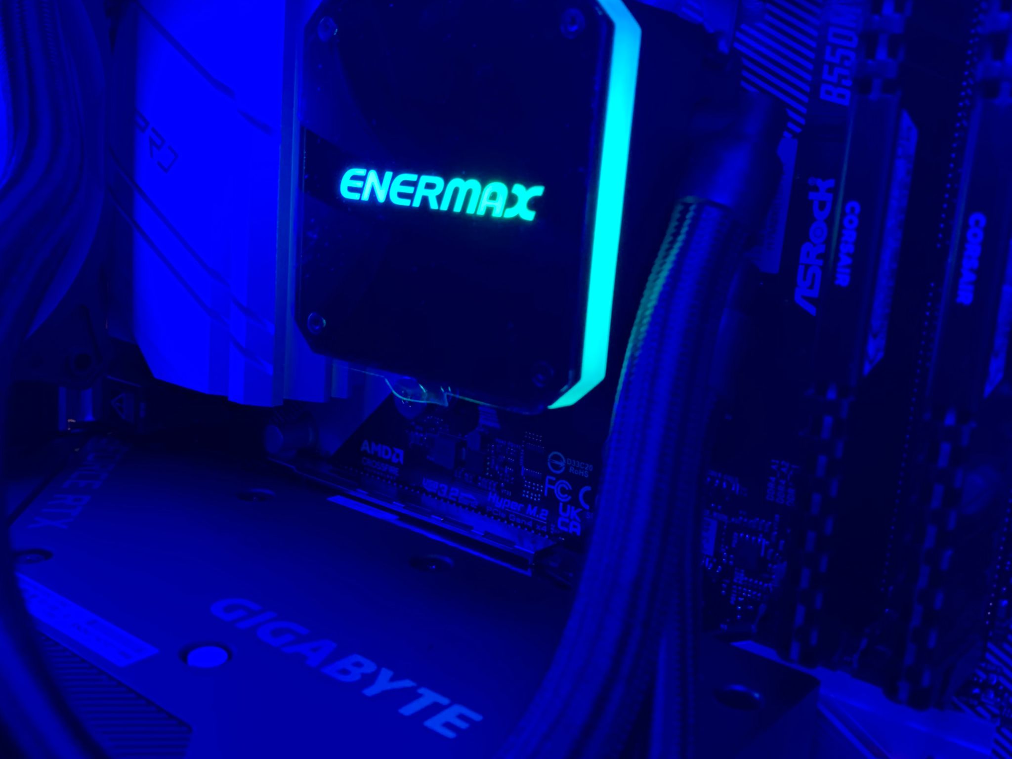 R7 5700x RTX 3060 12GB GAMING PC 32GB RAM 1TB 990 EVO SAMSUNG SSD ARGB WATER COOLED WINDOWS 10