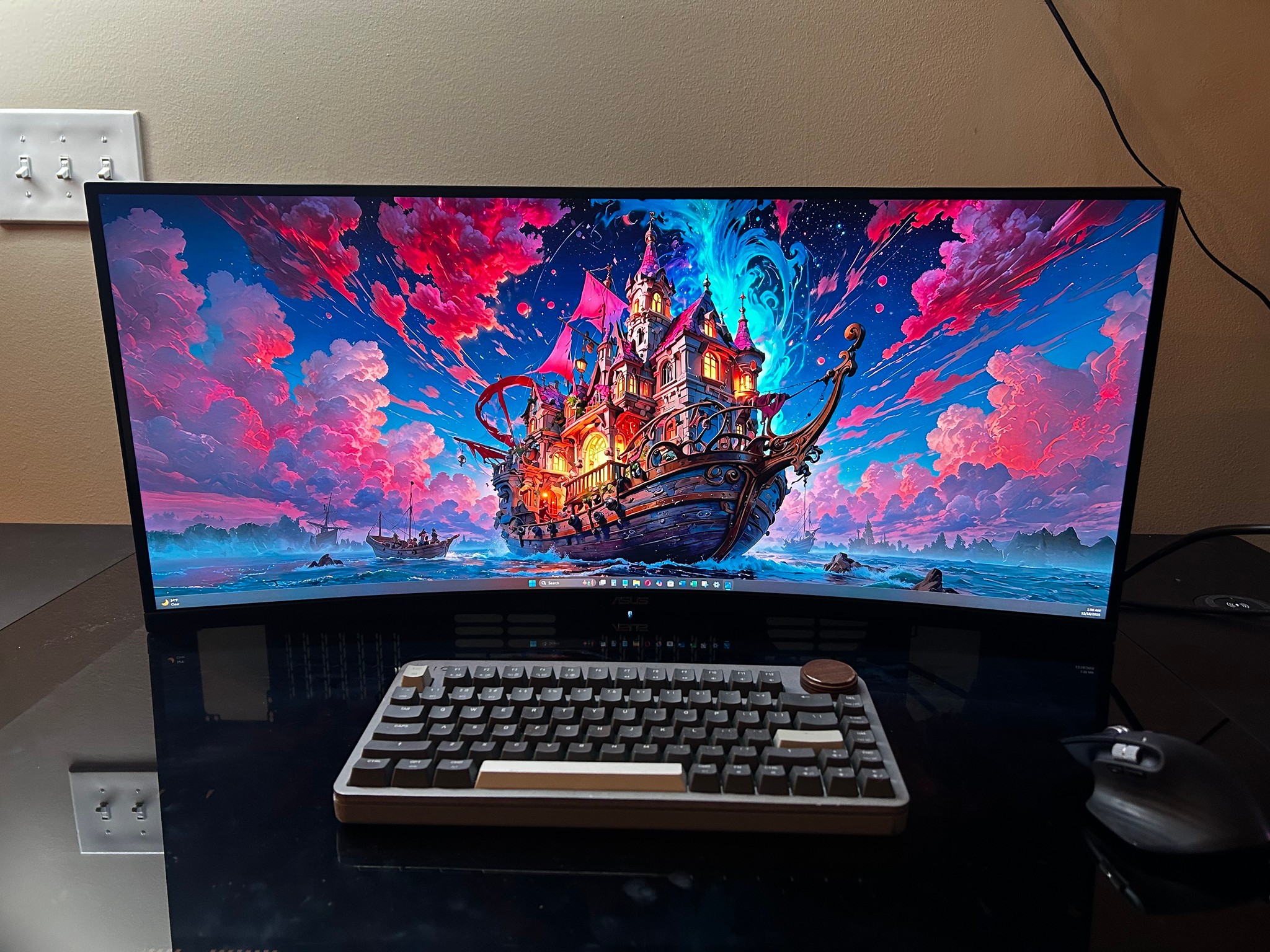 ASUS TUF 34” UltraWide (2K) QHD (3440x1440) (180hz) Curved Gaming Monitor