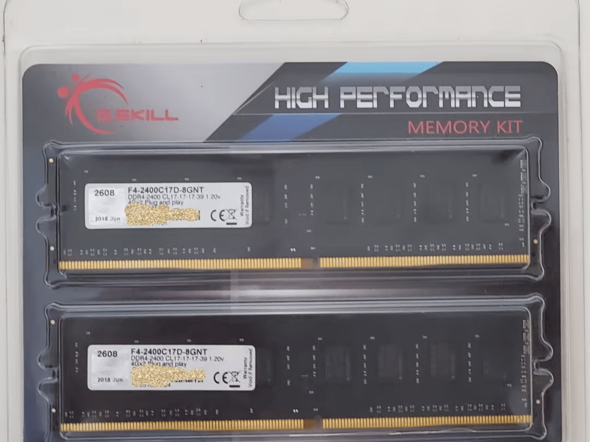 8GB (2x4GB) DDR4 2400MHz G.Skill RAM Kit (listing/kit 2 of 2)