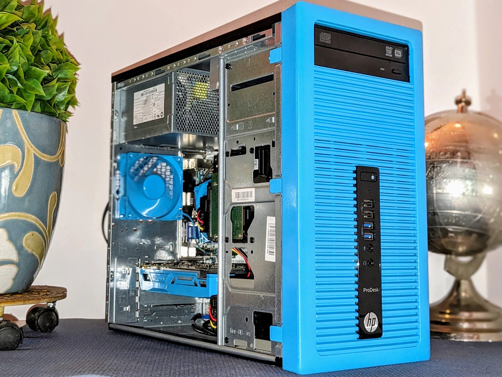 HP BlueFace🥶1080p FoRTNiTe PC💙🖤 Intel i5 💙🖤 GTX1050Ti💙🖤 16GB RAM💙🖤 Wi-Fi💙🖤Windows 11