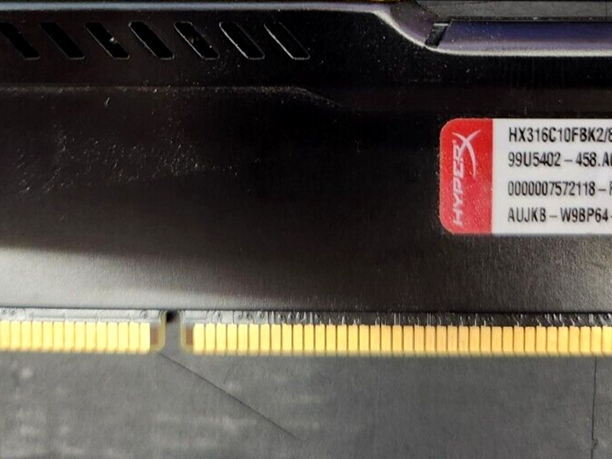 HyperX Fury RAM - DDR3 - 4GB - 1600MHz - 10-10-10 (HX316C10FBK2/8)