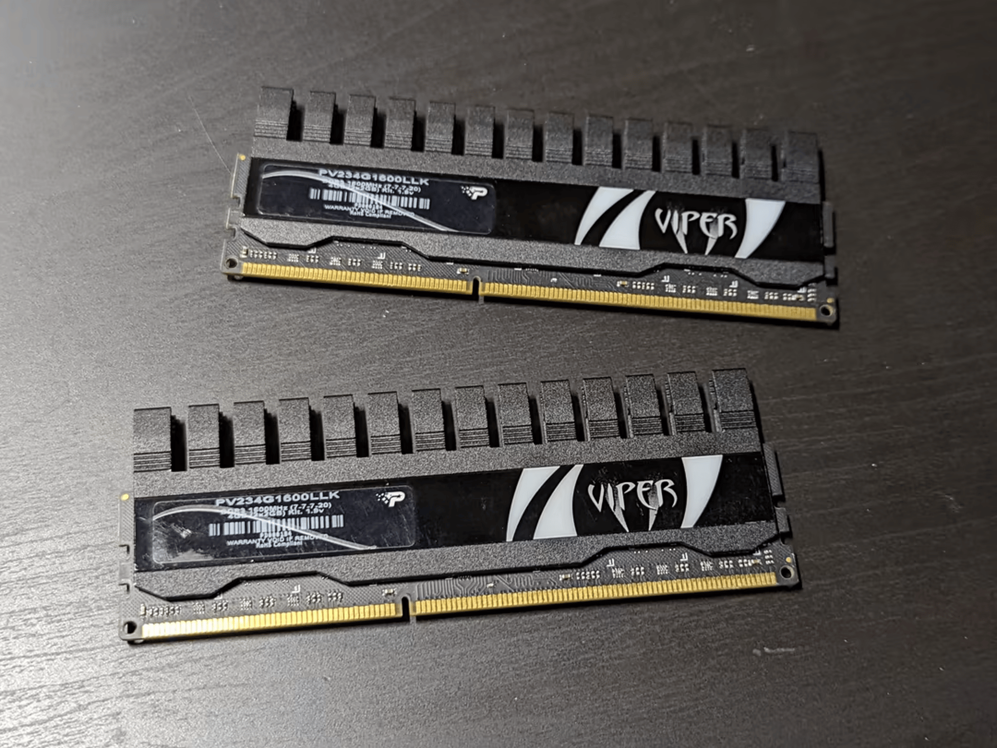 Patriot Viper 4GB (2 x 2GB) DDR3-1600 CL7 Memory