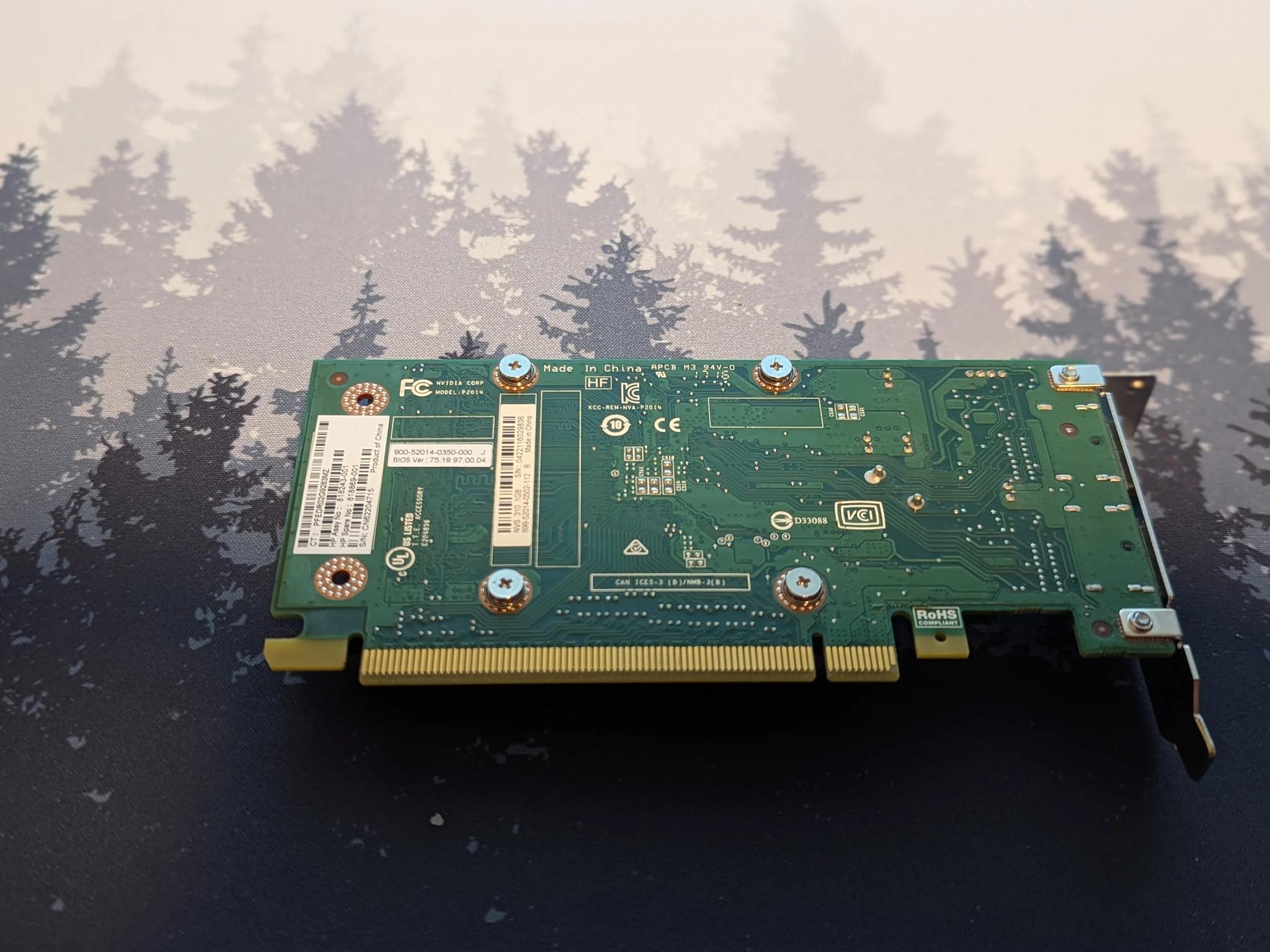 Nvidia NVS 315 1GB DDR3 - Low Profile GPU