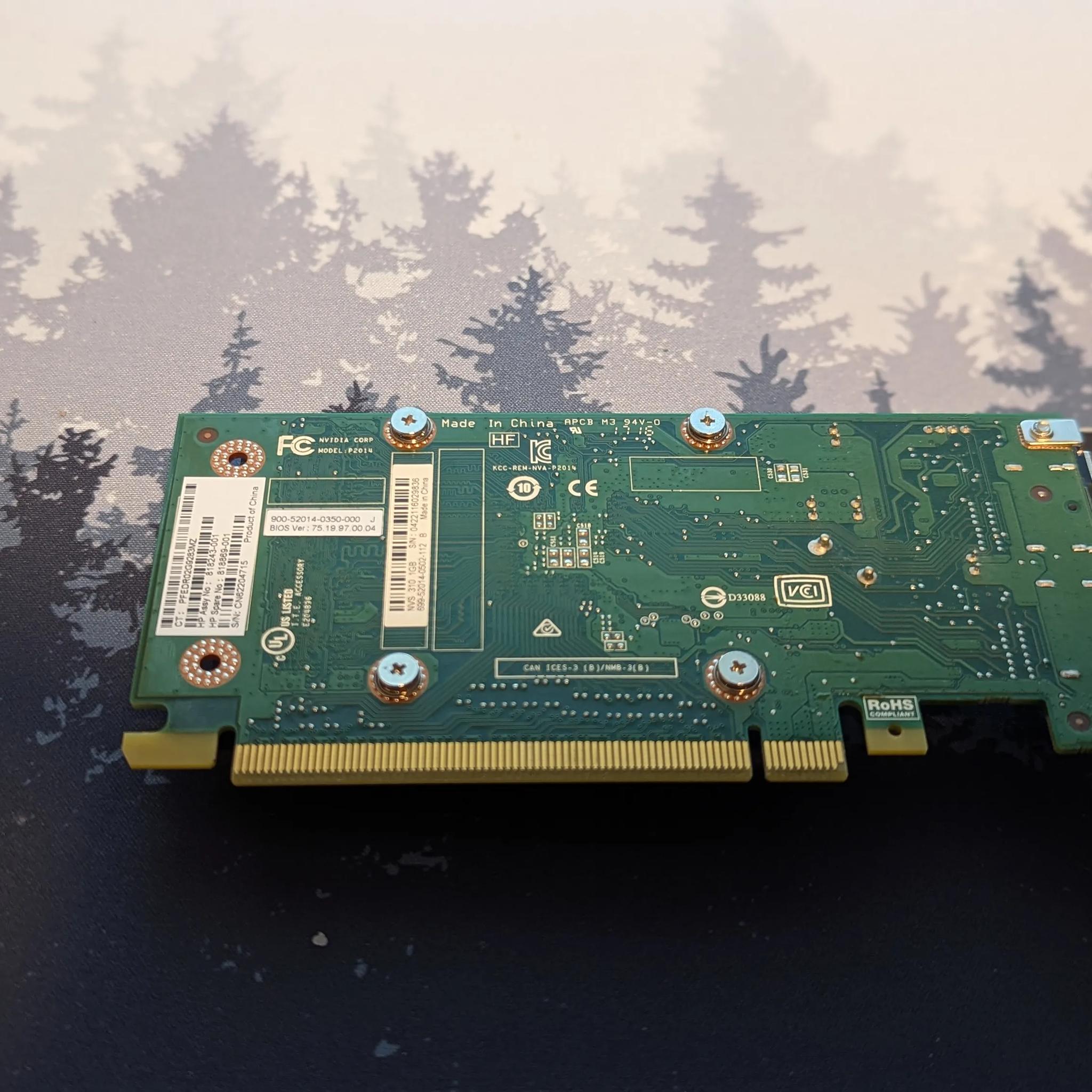 Nvidia NVS 315 1GB DDR3 - Low Profile GPU