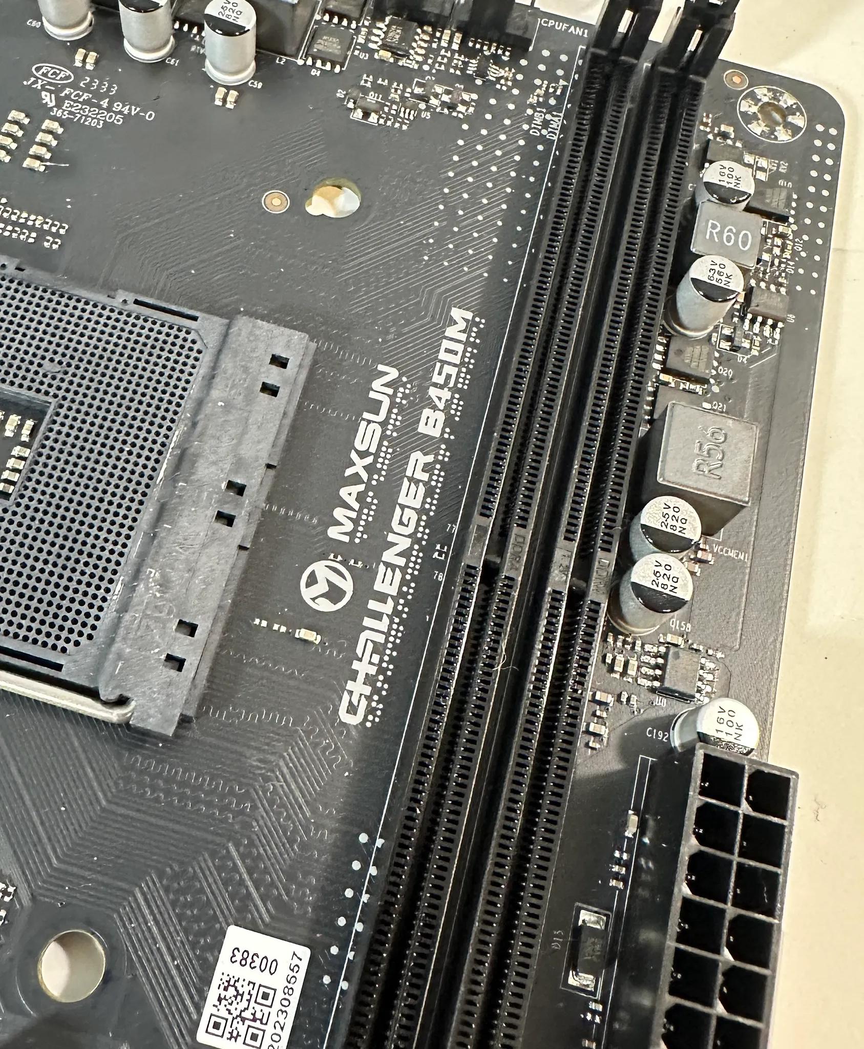 Maxsun Challenger B450M AM4 Micro ATX Motherboard W/ Box and Accessories