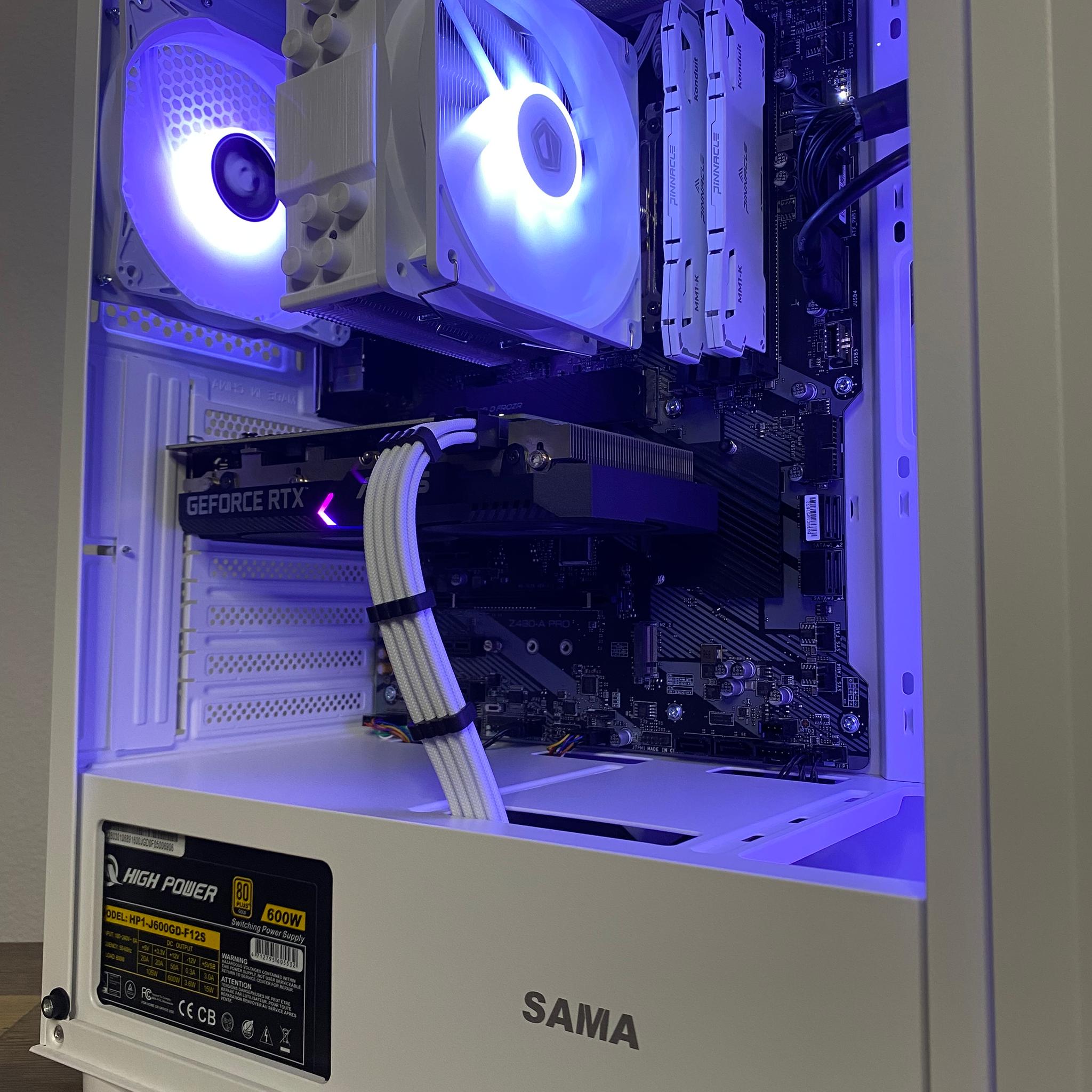 Gaming PC 4K - RTX 2070 8GB Nvidia - i3 10100F intel - 16GB 3200mhz ram - 500GB NVMe - ARGB - White