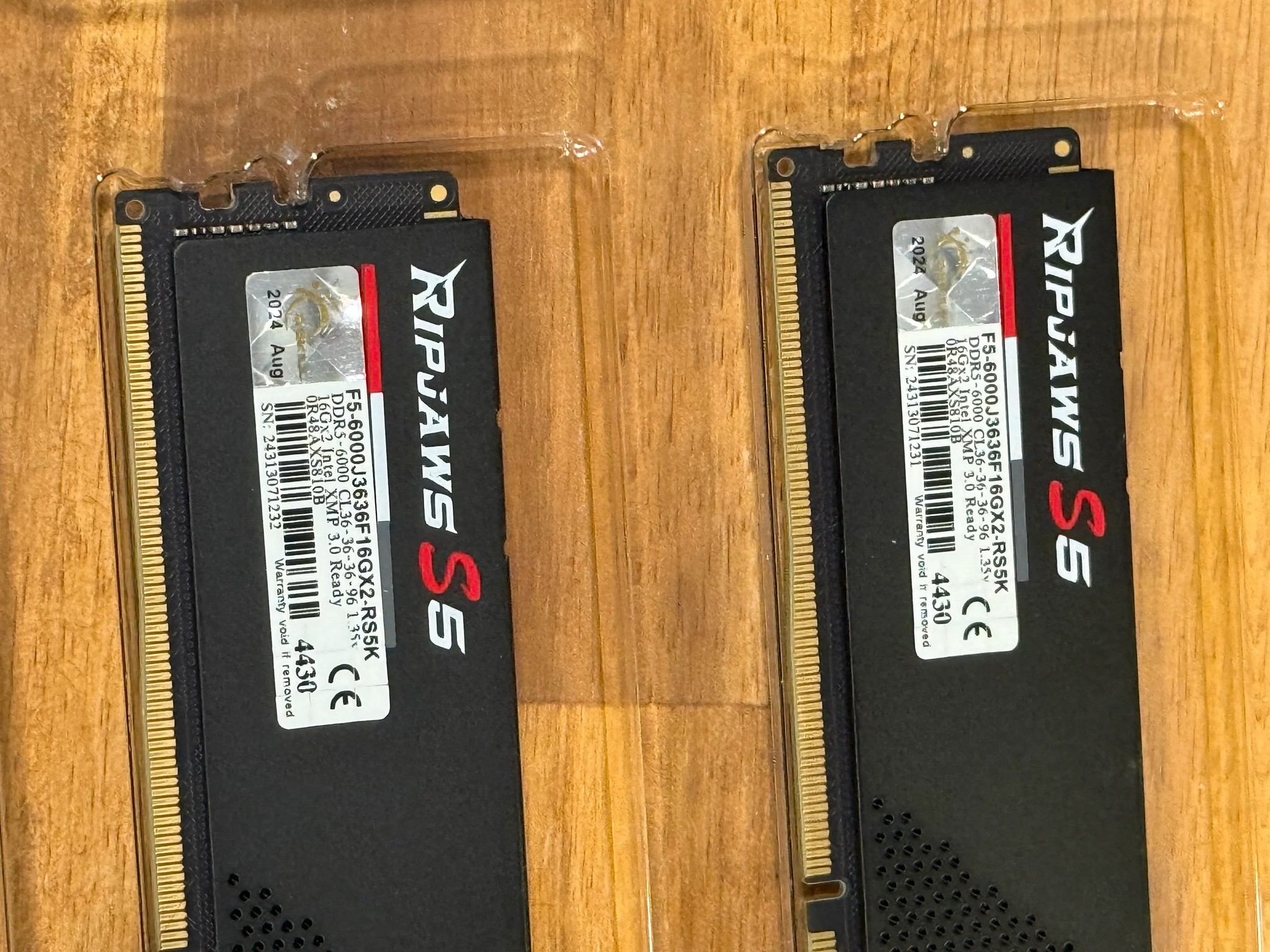 BRAND NEW 32GB (2x16GB) 6000MT/s G.SKILL Ripjaws S5 DDR5 RAM CL36-36-36-96