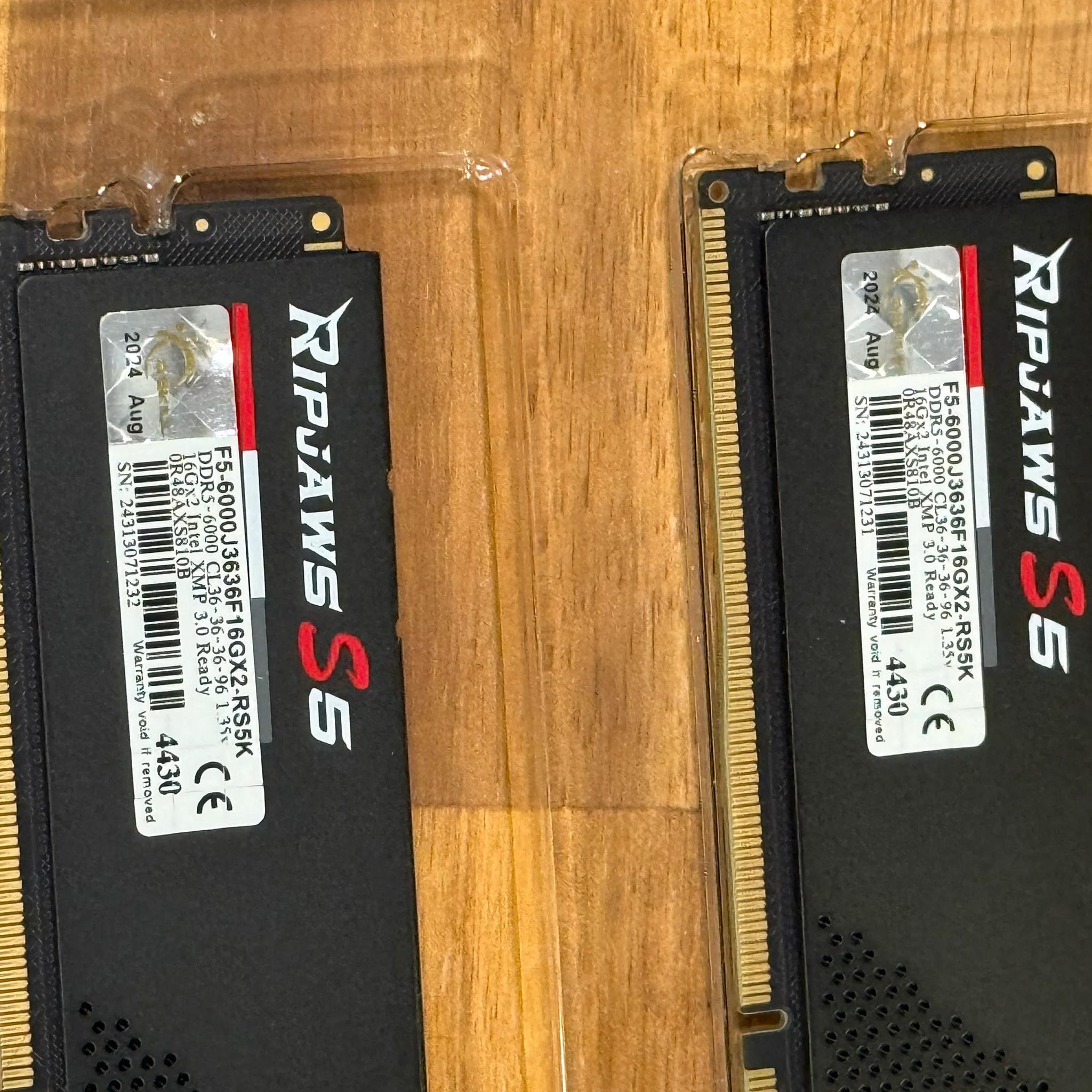 BRAND NEW 32GB (2x16GB) 6000MT/s G.SKILL Ripjaws S5 DDR5 RAM CL36-36-36-96