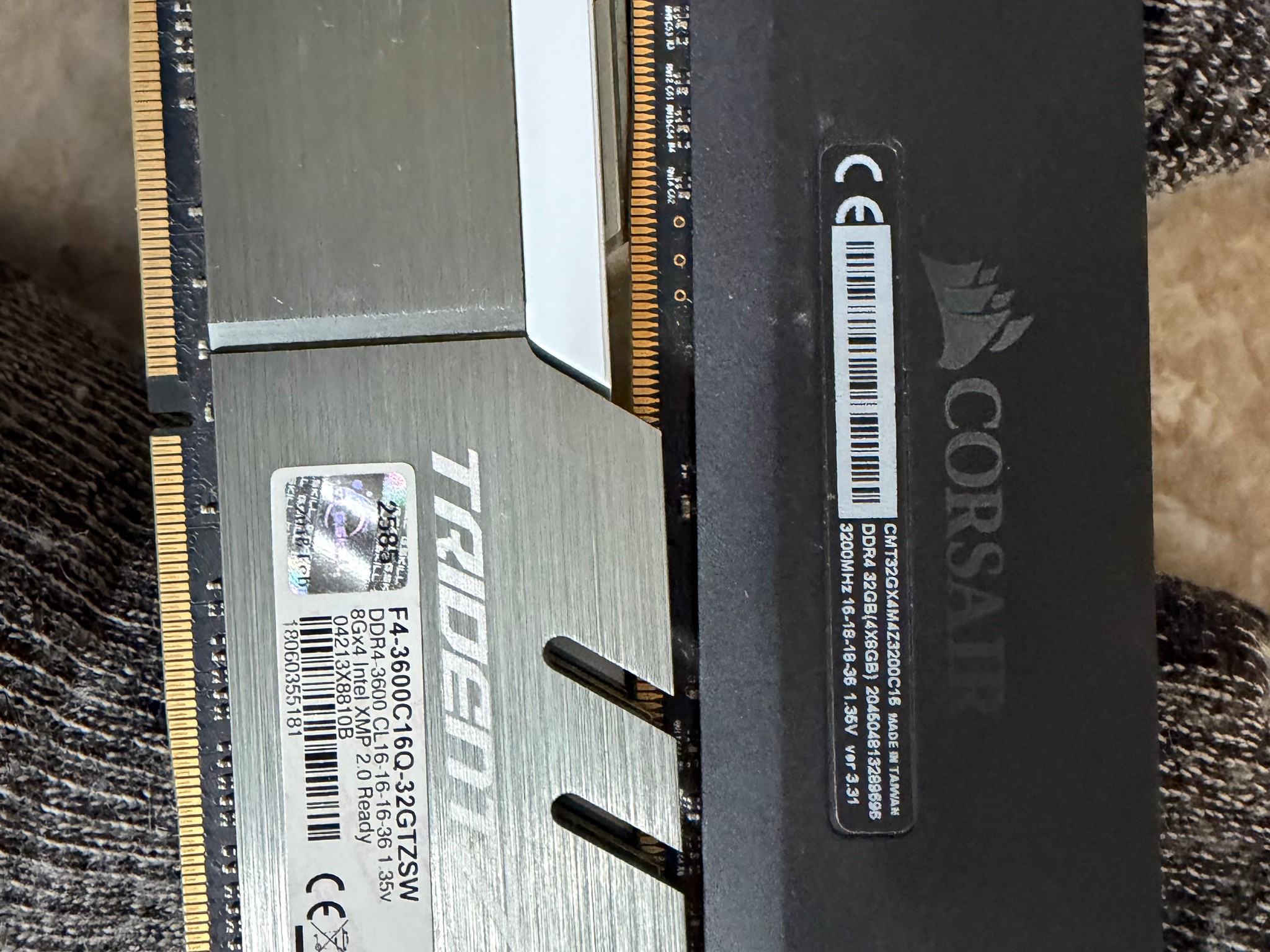 Mismatched 16gb DDR4 I legally and discretely procured from the Las Vegas sphere