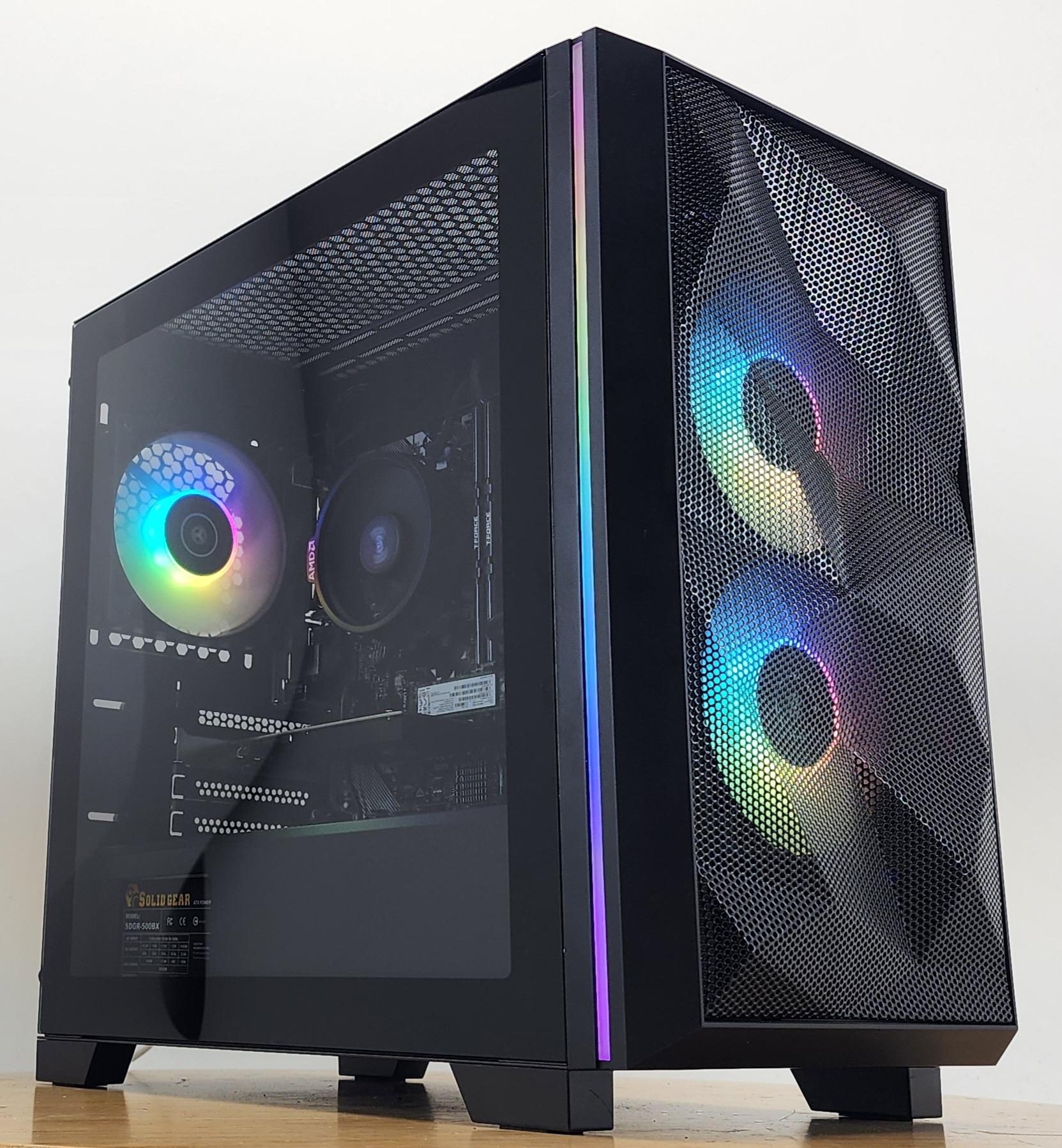 Gaming PC Ryzen 2300X 16GB RAM 256GB SSD 1TB HDD GT 1030 2GB Windows 11 Computer